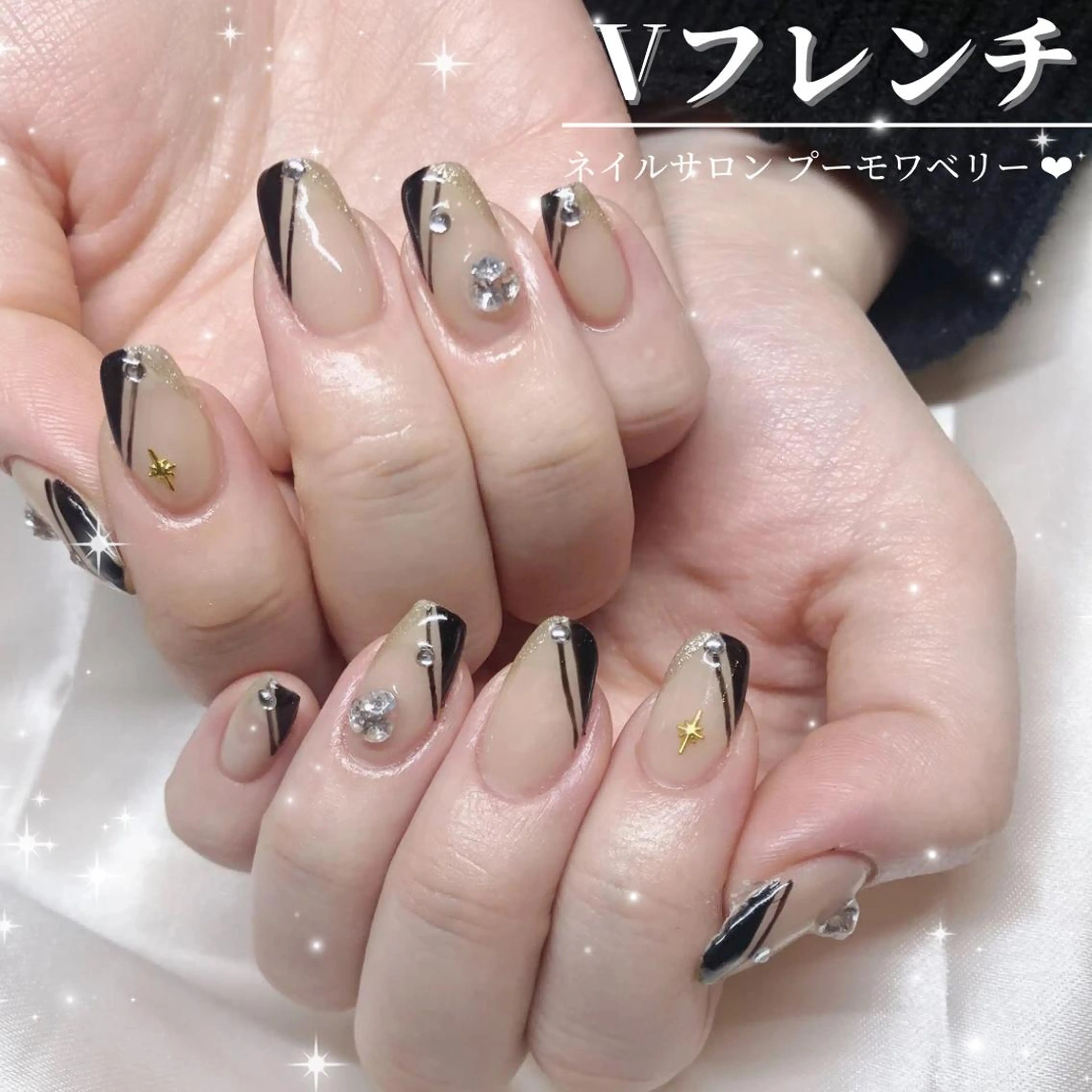 ネイル ハンドネイル 【岐阜💅🏻】 オトナ可愛い🤍🪄のネイルデザイン