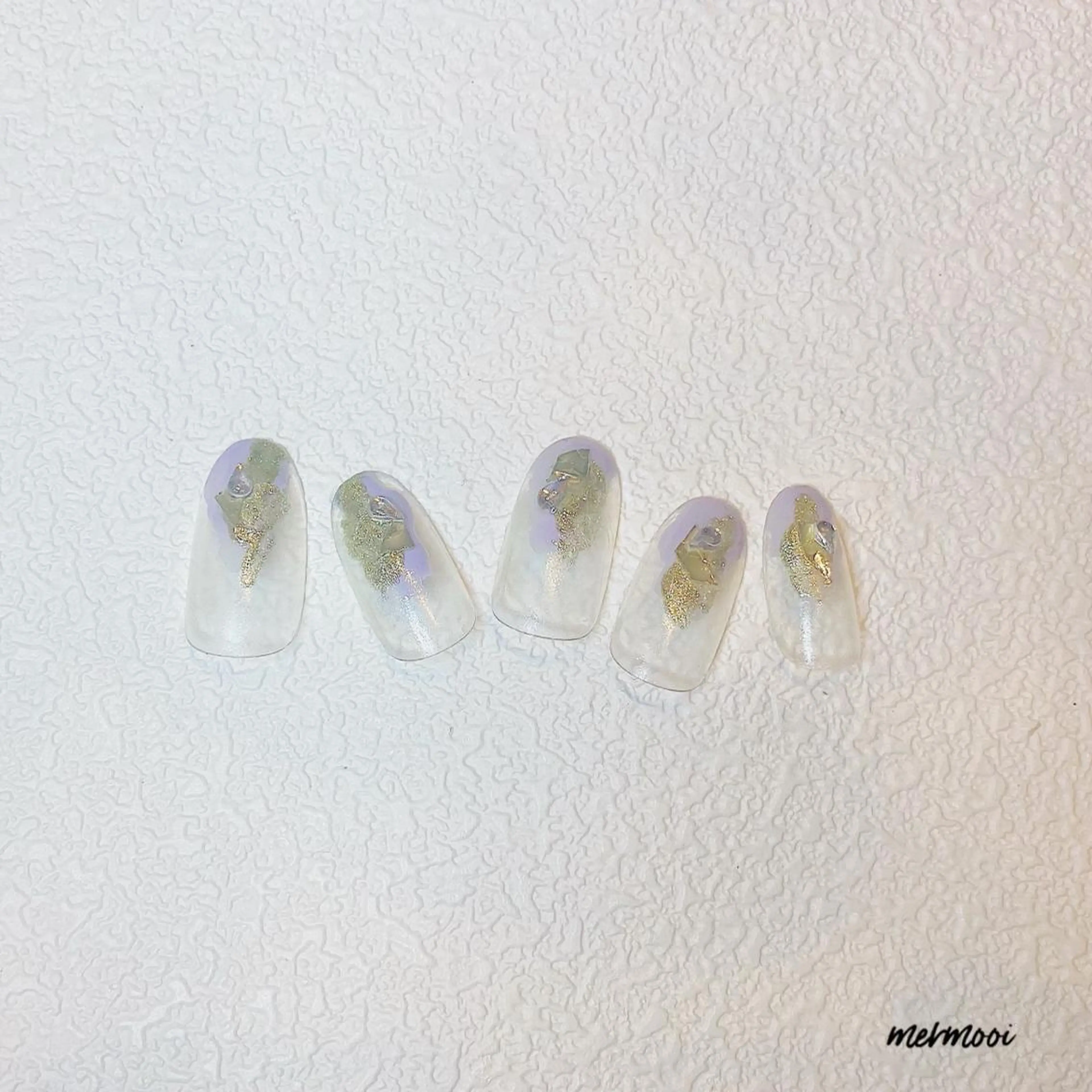 ネイル アートネイル クリアネイル ジェルネイル ラメ(グリッター) ニュアンスネイル melumooi nailのネイルデザイン