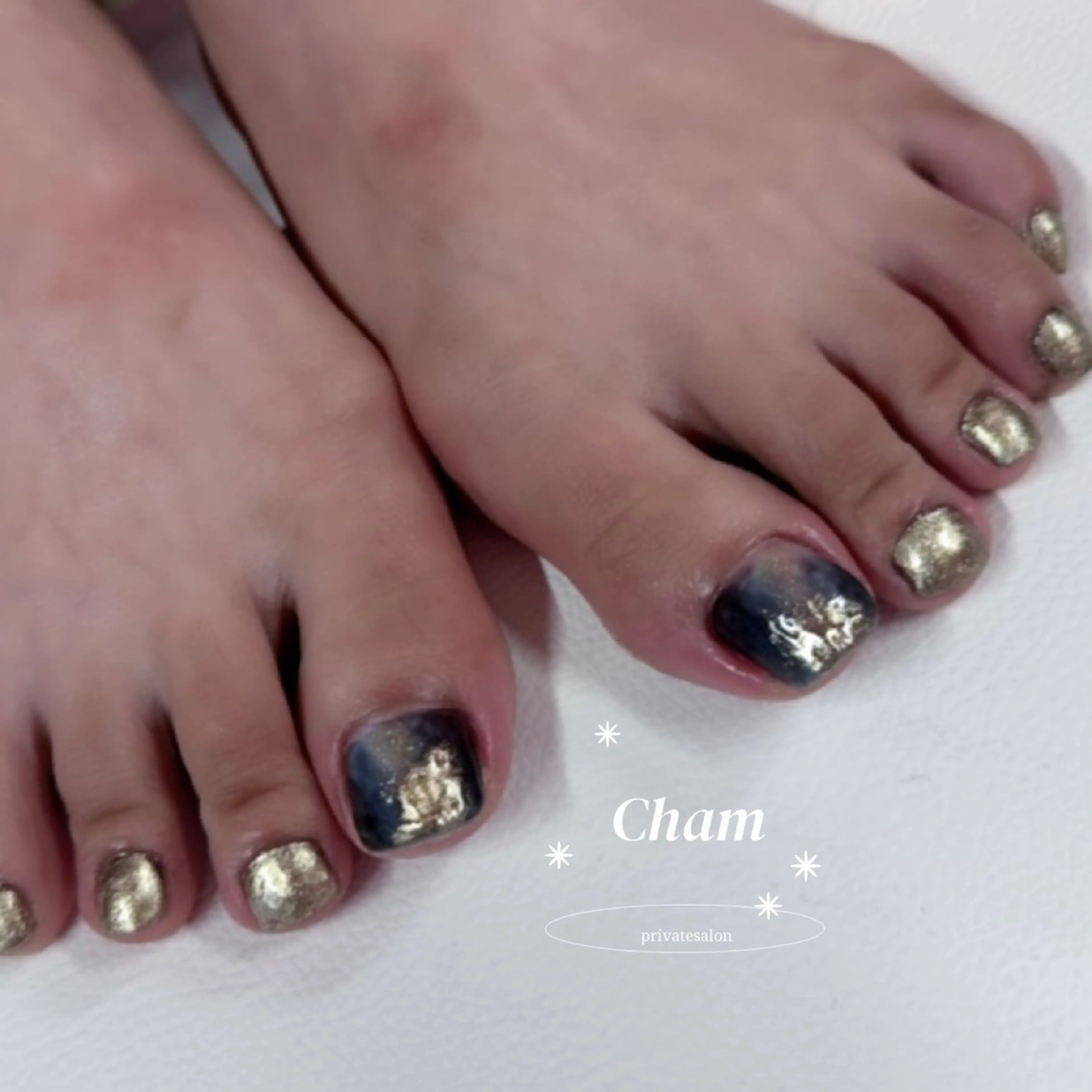 ネイル 持ち込み フットネイル Cham所属・Cham Haruneのネイルデザイン