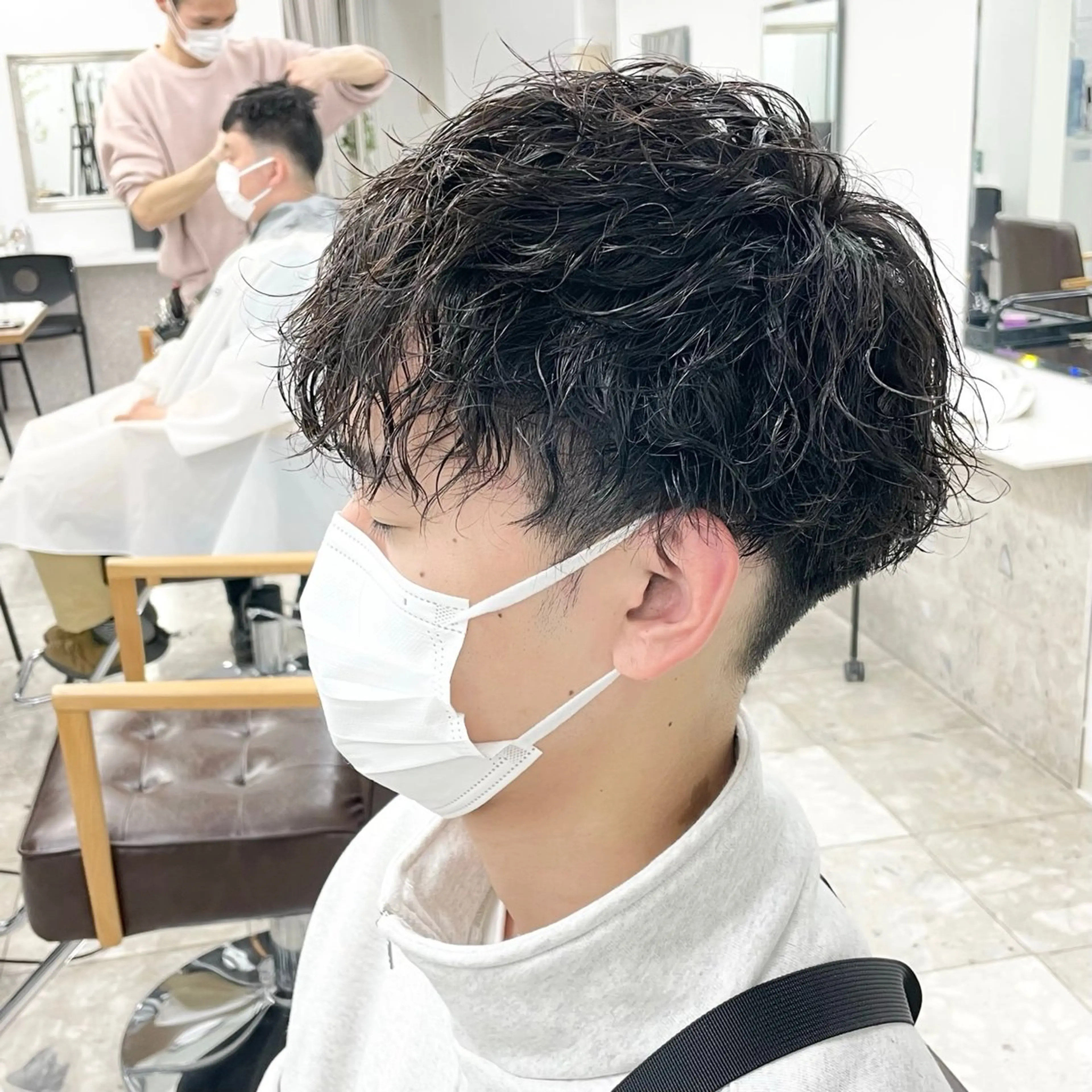 ショート パーマ ハイライト&曲がる 縮毛矯正特化 玉置のヘアスタイル