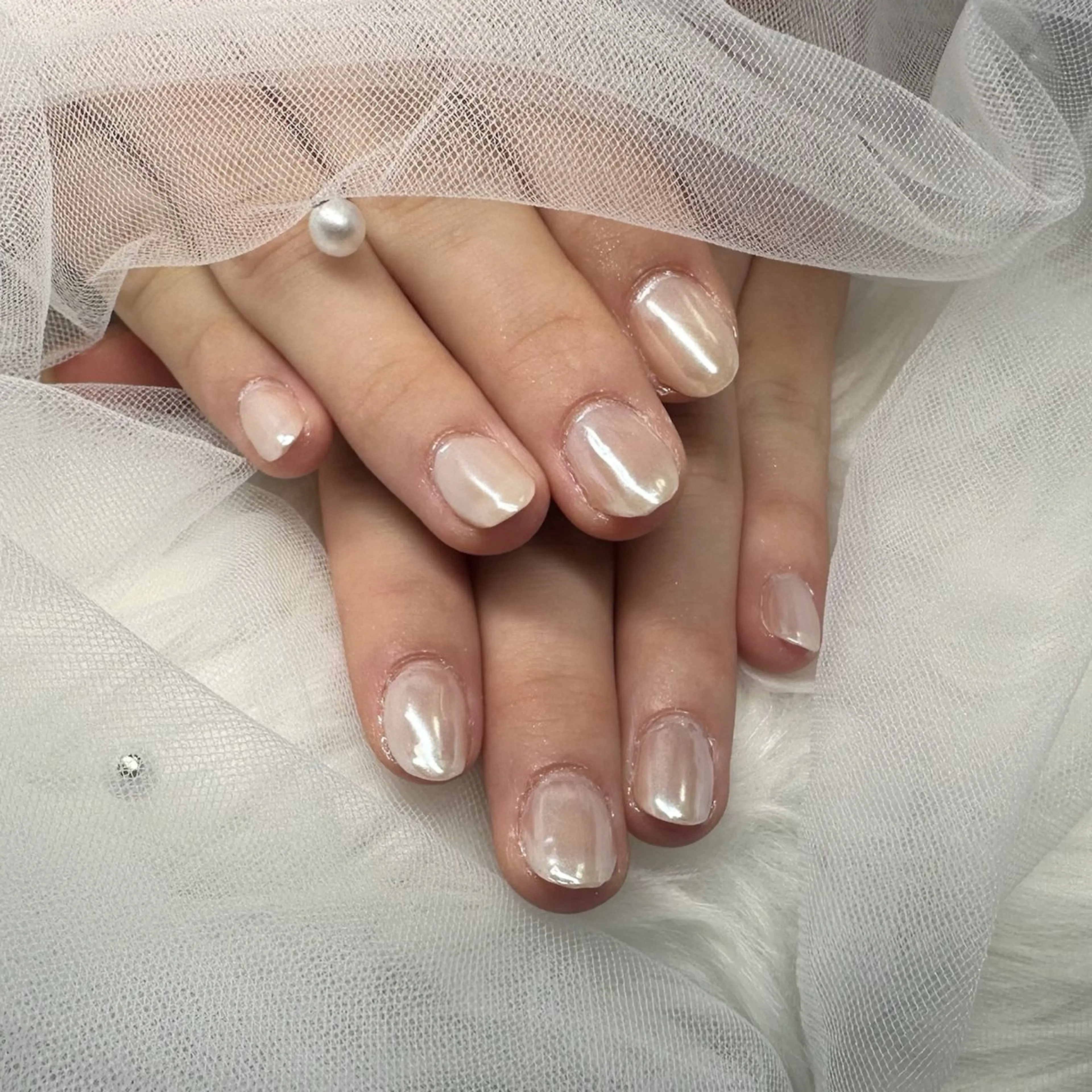 ネイル オーロラネイル ワンカラーネイル ハンドネイル Rave所属・touma Rinaのネイルデザイン