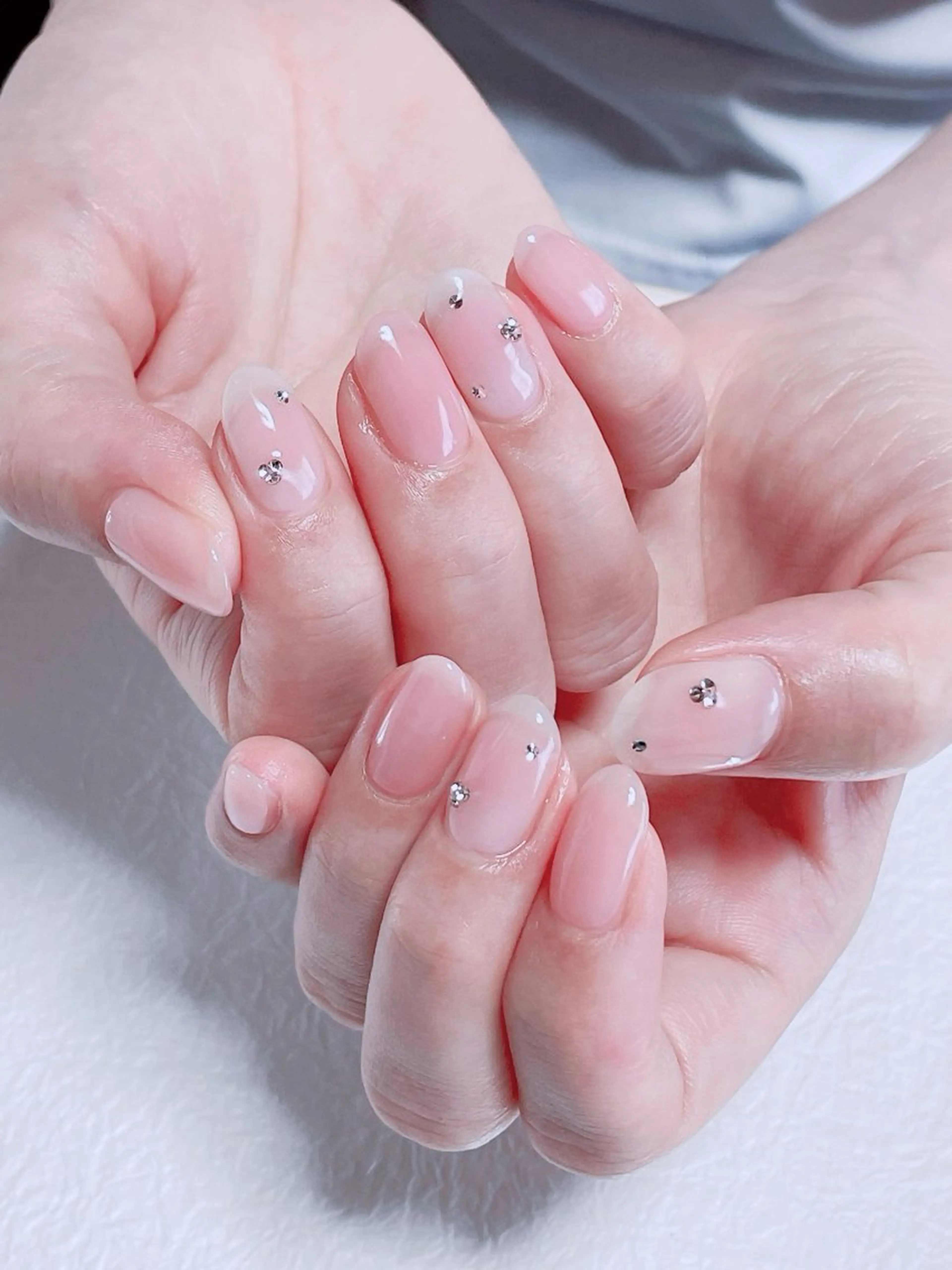 ネイル アートネイル チークネイル ピンク ハンドネイル NailSalon ひだまりのネイルデザイン