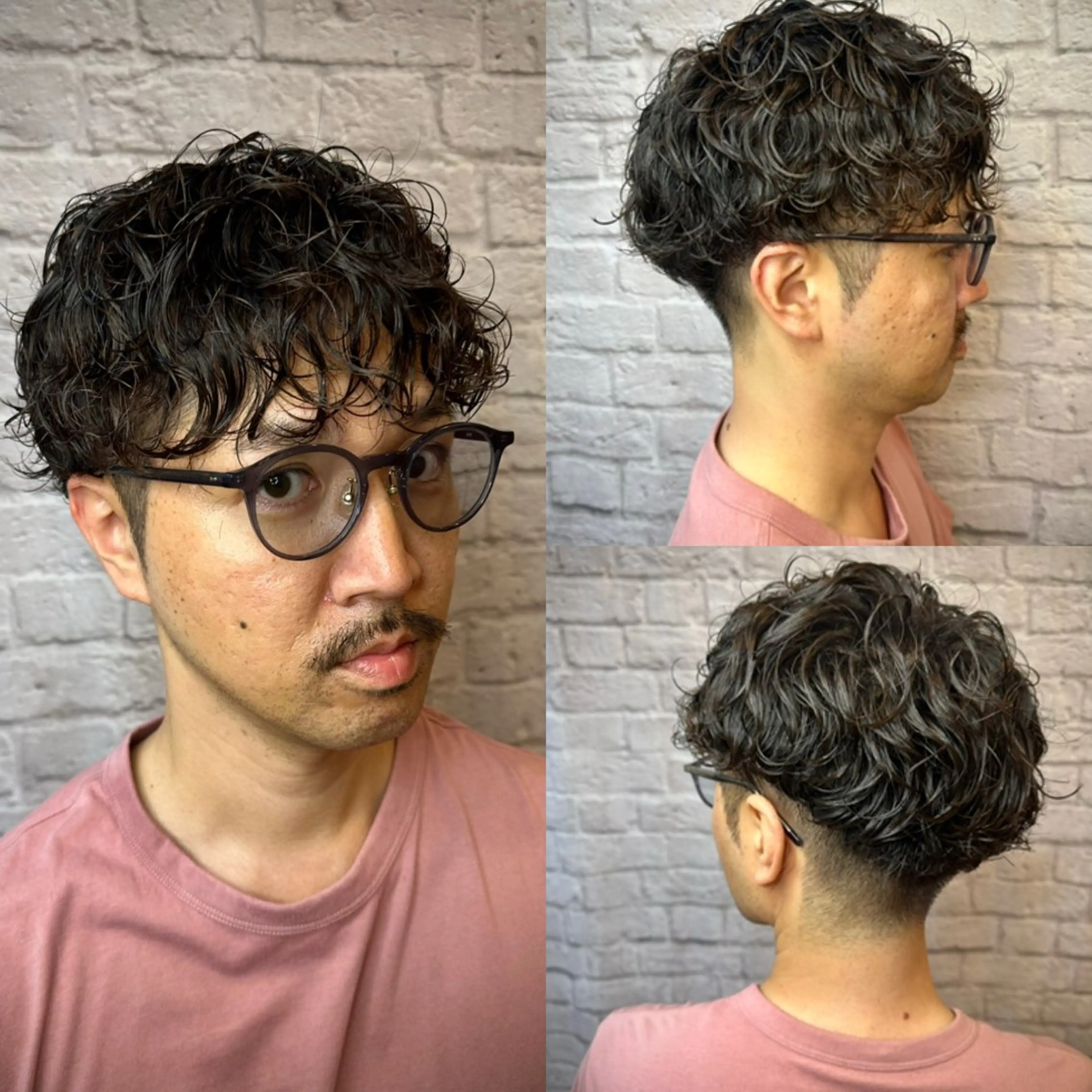 ショート パーマ メンズ ビジネス フェードカット メンズパーマ メンズショート スパイキーショート グレイスフルバーバー新宿パークタワー店所属・【メンズパーマ/フェ ード特化】小野田悠希のヘアスタイル