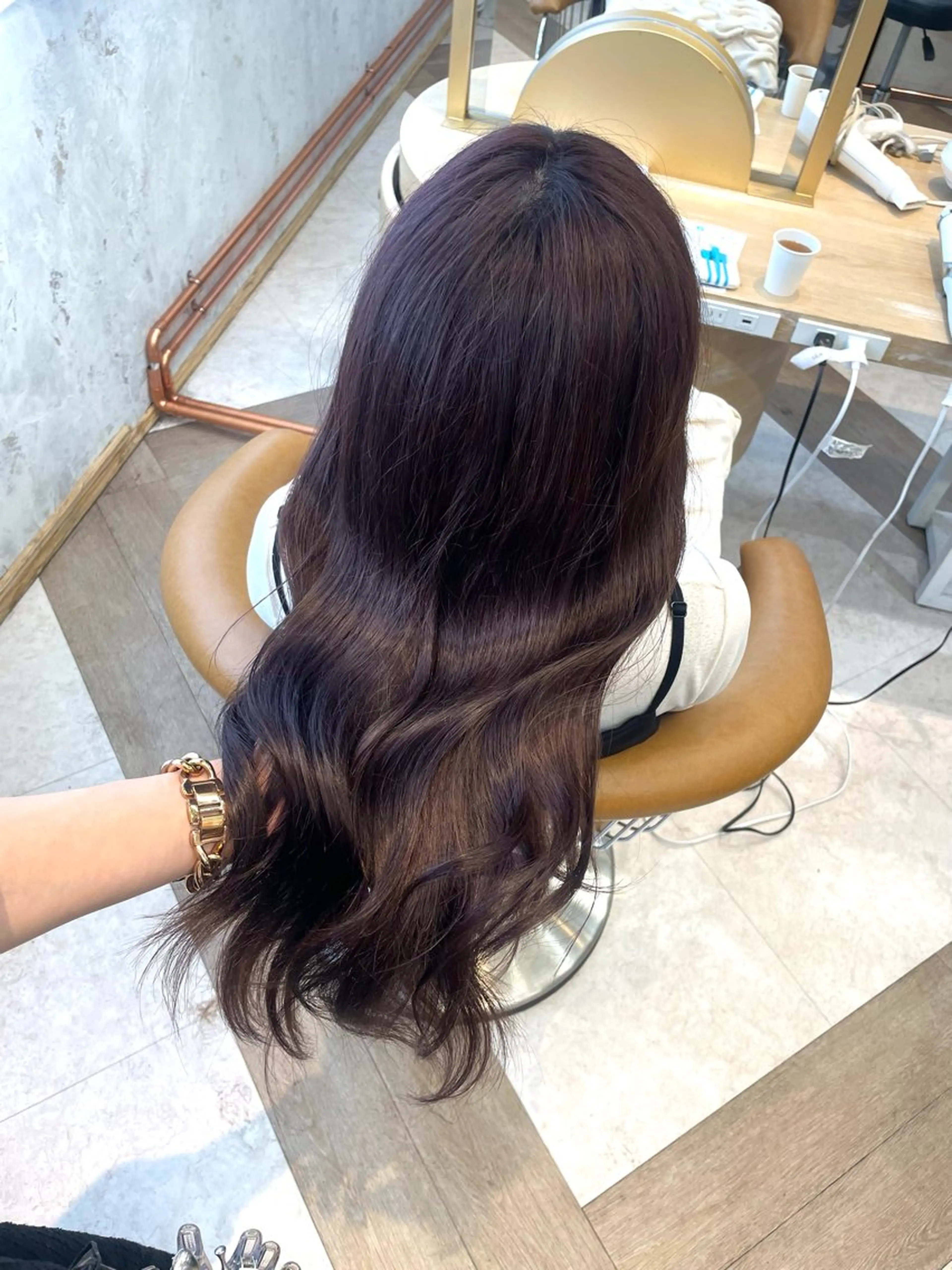 ロング カット ヘアカラー トリートメント Kanami/韓国風 /艶カラーのヘアスタイル