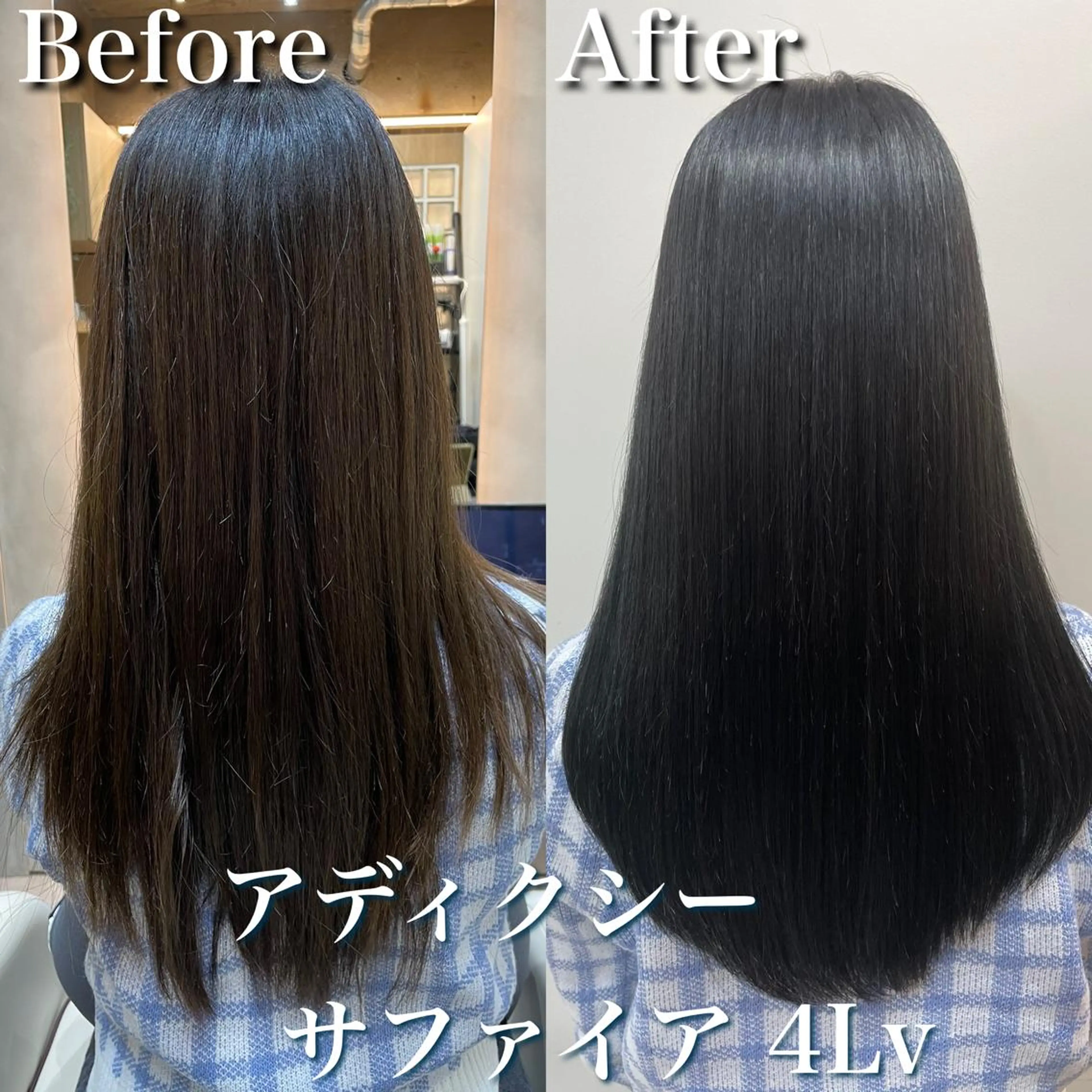 セミロング カラー アディクシーカラー アッシュ アッシュグレー 透明感カラー ダークアッシュ Soleria /ソレリア所属・Soleria 田中慎一のヘアスタイル