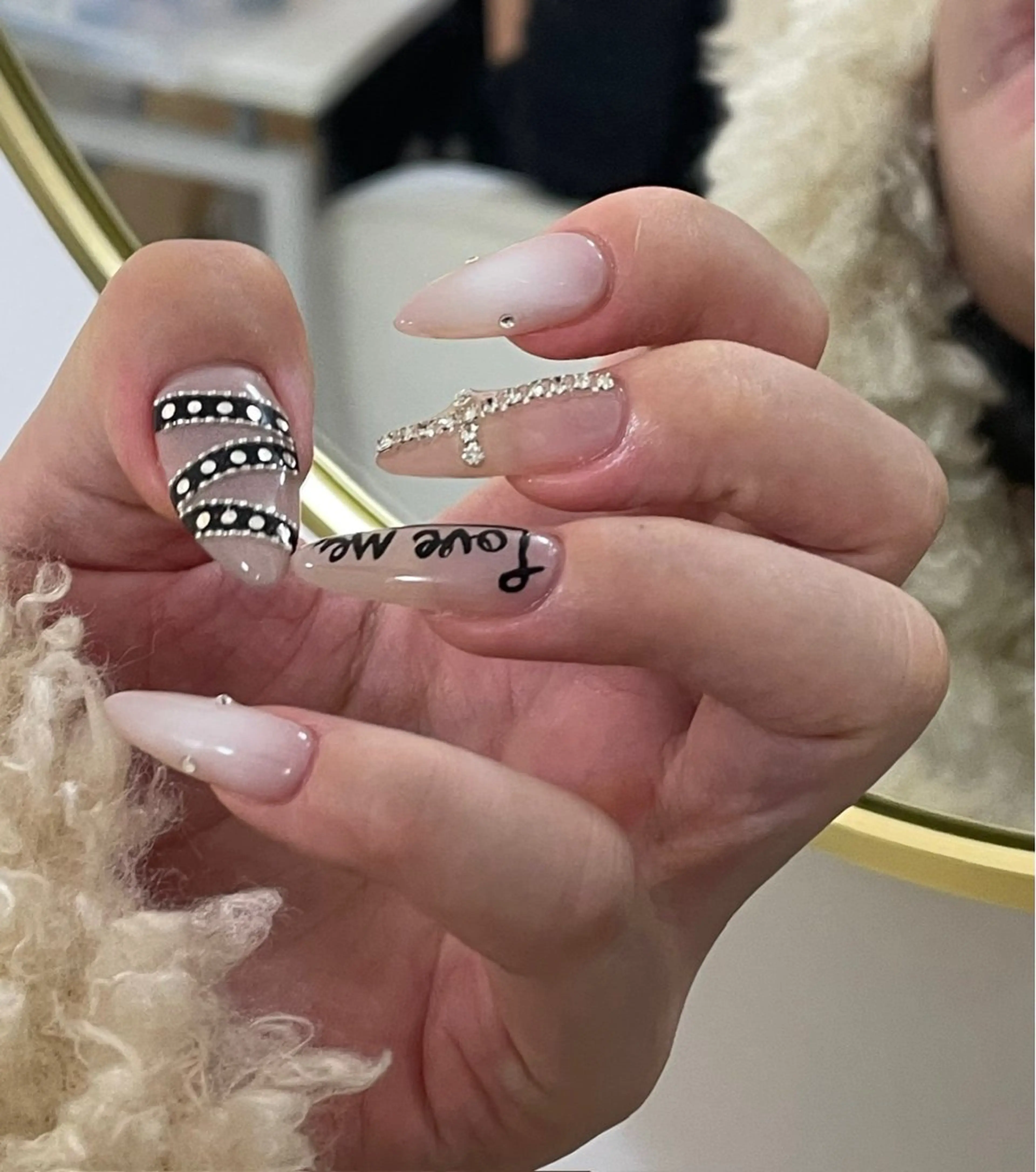 メンズ ネイル ハンドネイル MINAMI໒꒱ Y2K、韓国ガーリーのネイルデザイン