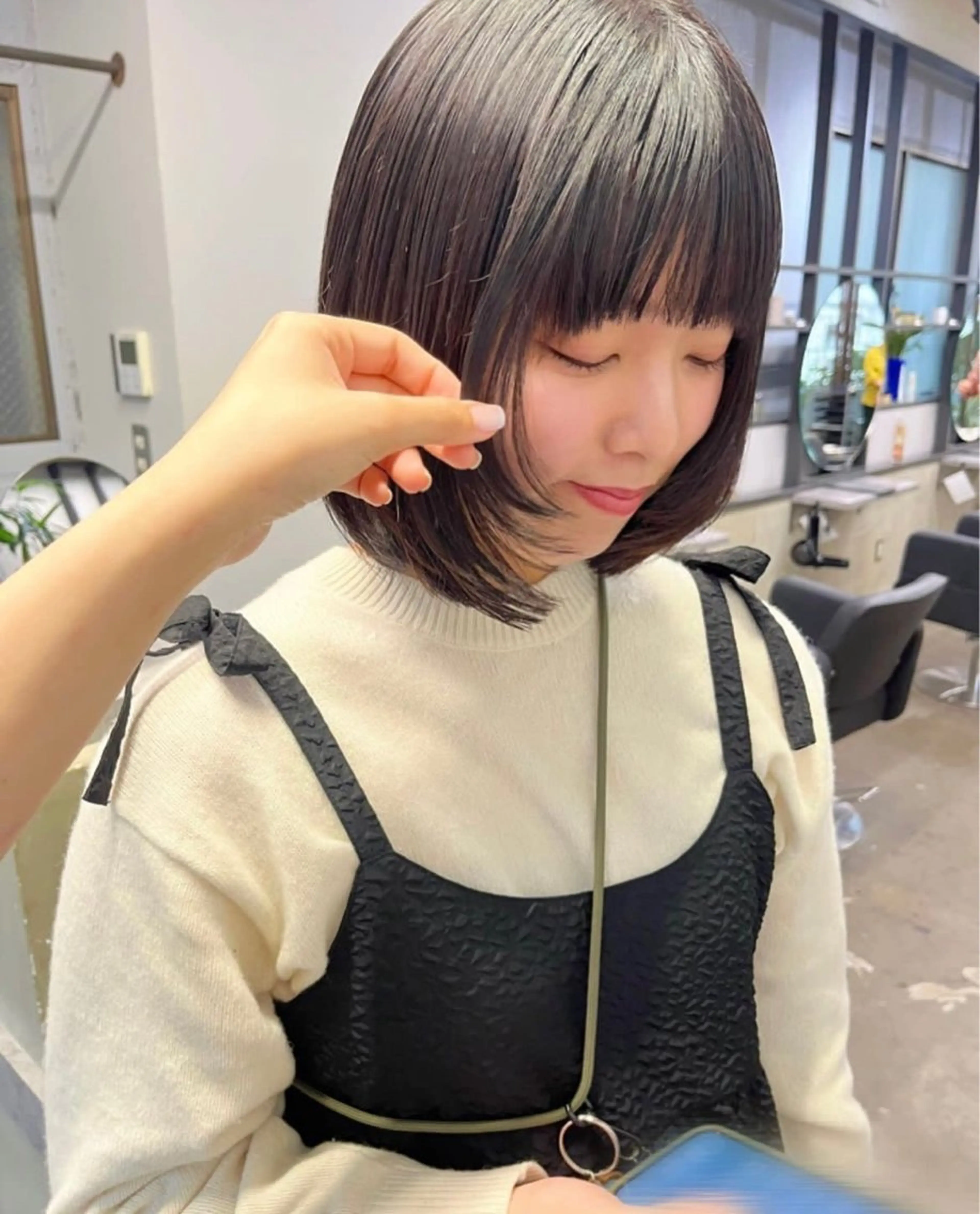 ショート 似合わせボブ🤍 女性らしさのあるヘアのヘアスタイル