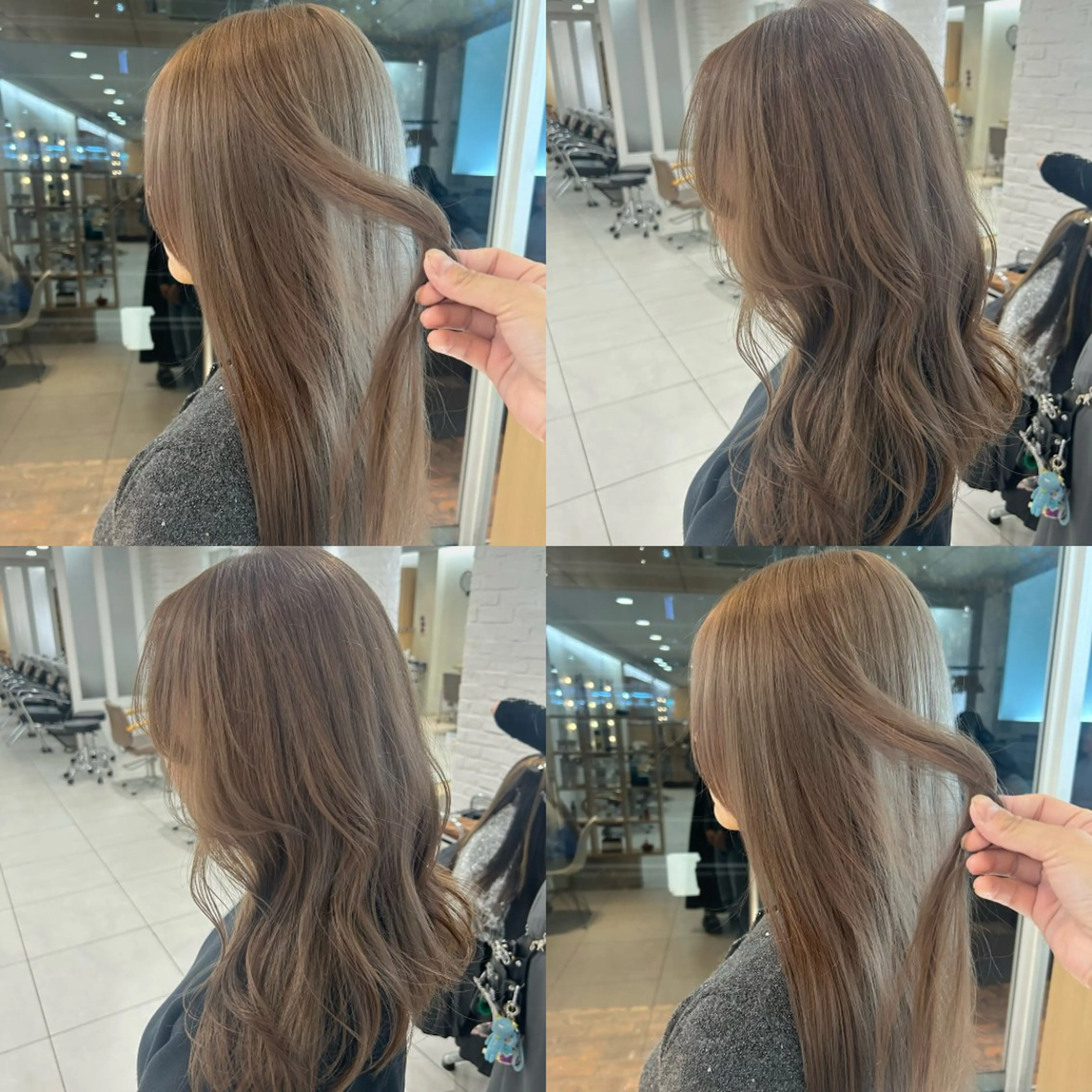 ロング 🍂透明感ベージュ カラー🍂森部杏菜のヘアスタイル