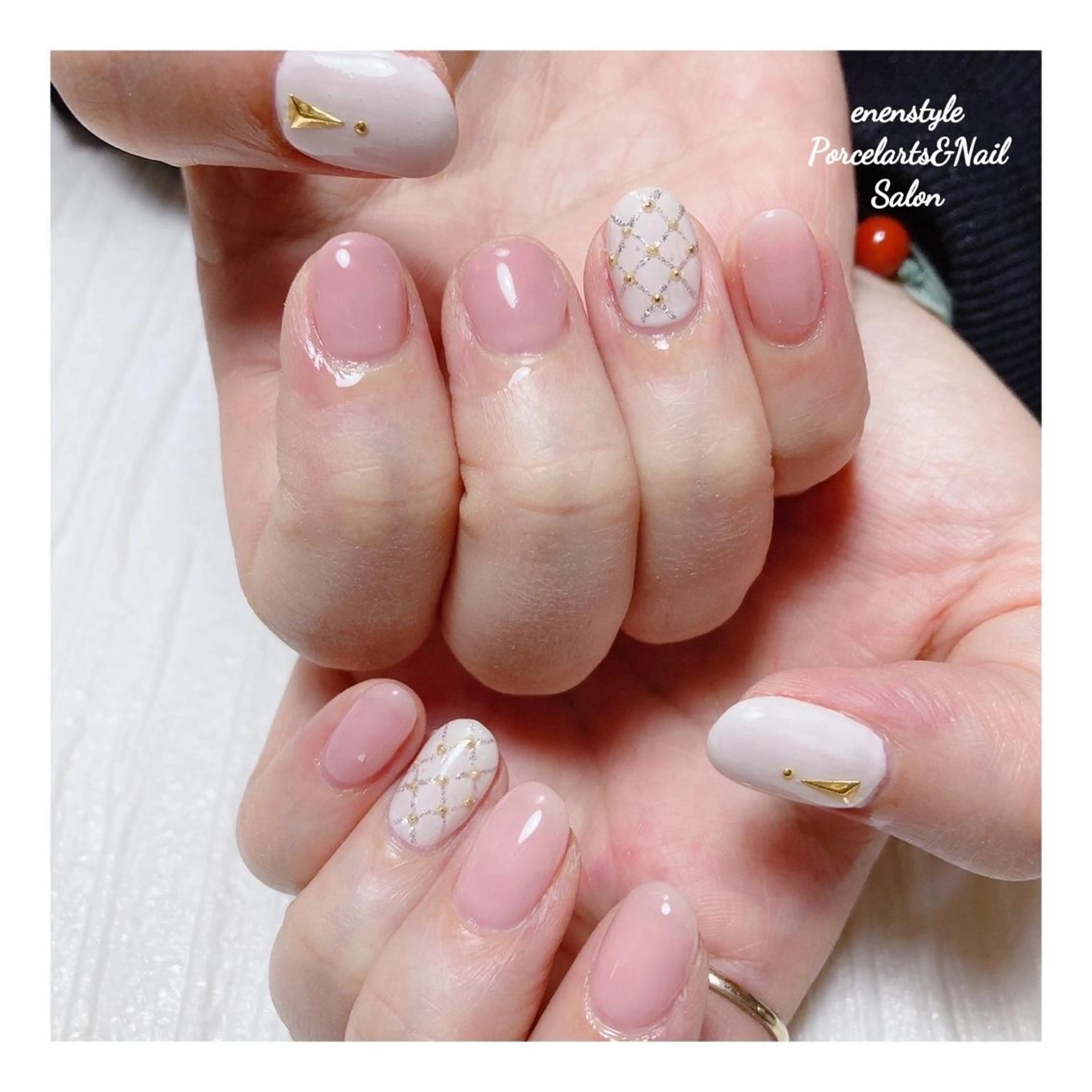 ミディアム ネイル ハンドネイル 👑enen style👑のネイルデザイン