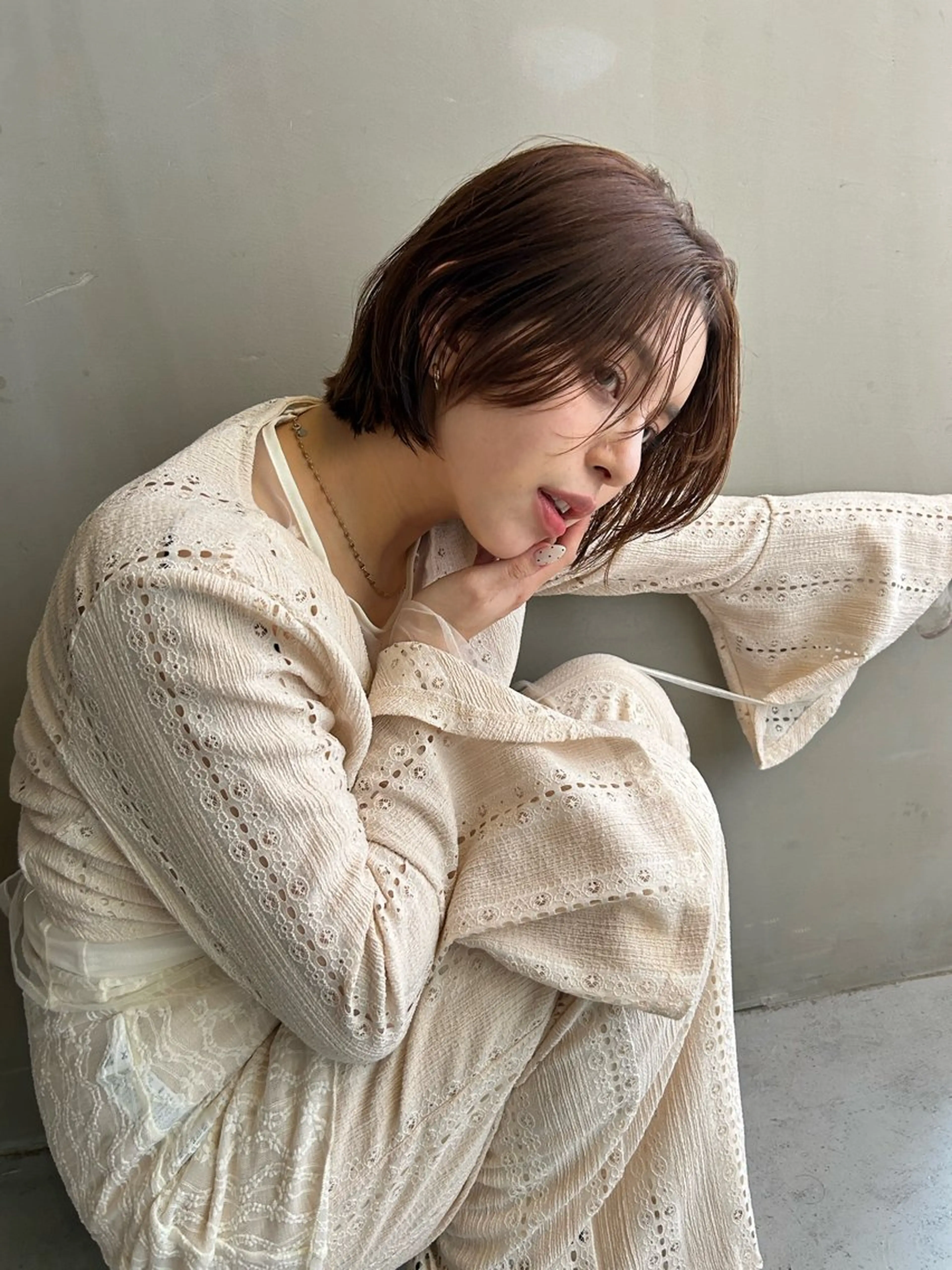 ショート カラー カット ヘアカラー トリートメント ショート/ボブ/ 心斎橋/宮脇美奈のヘアスタイル