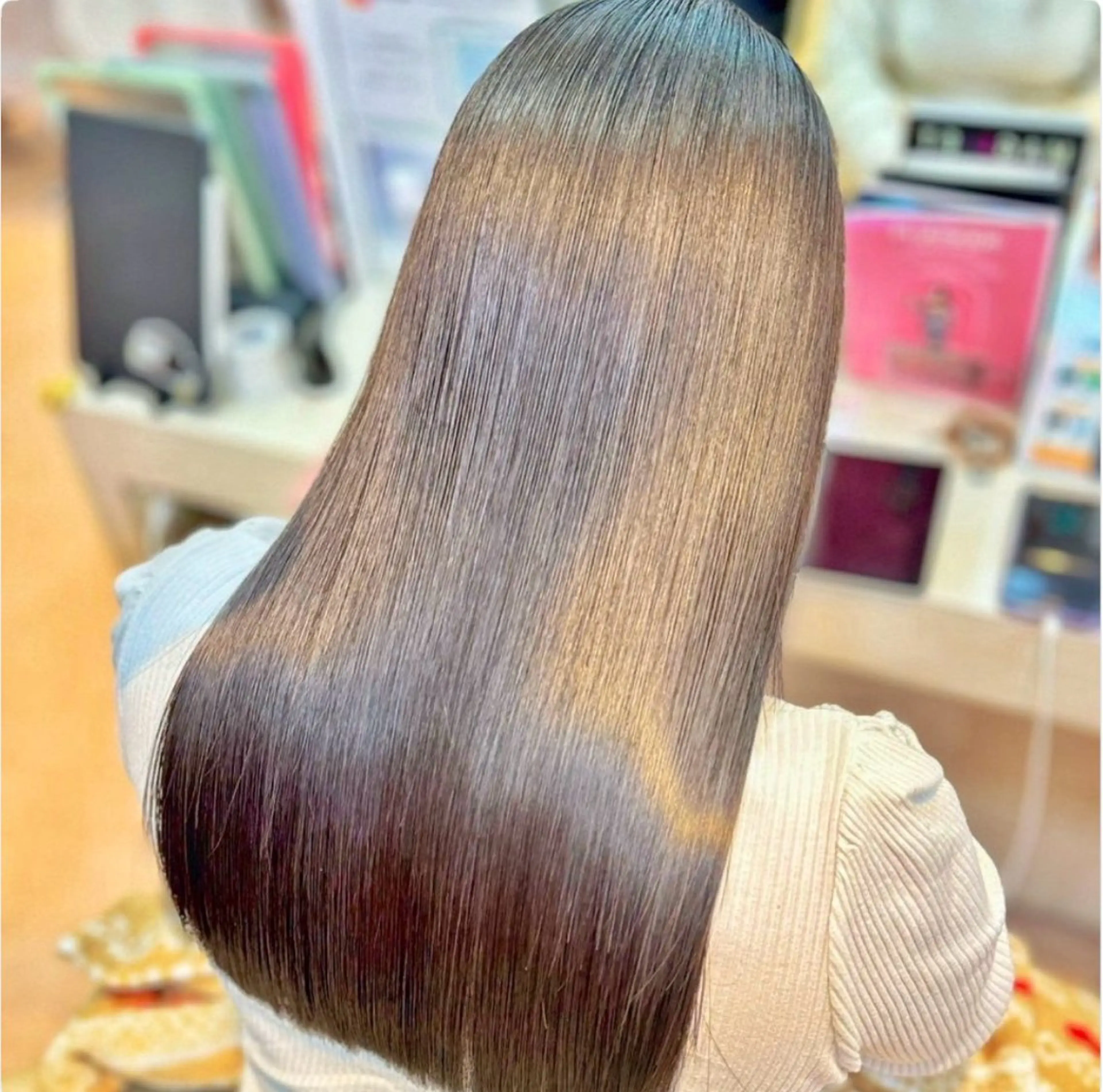 ロング カット 縮毛矯正 浜松/透明感カラー 🌼菅沼愛梨🌼のヘアスタイル