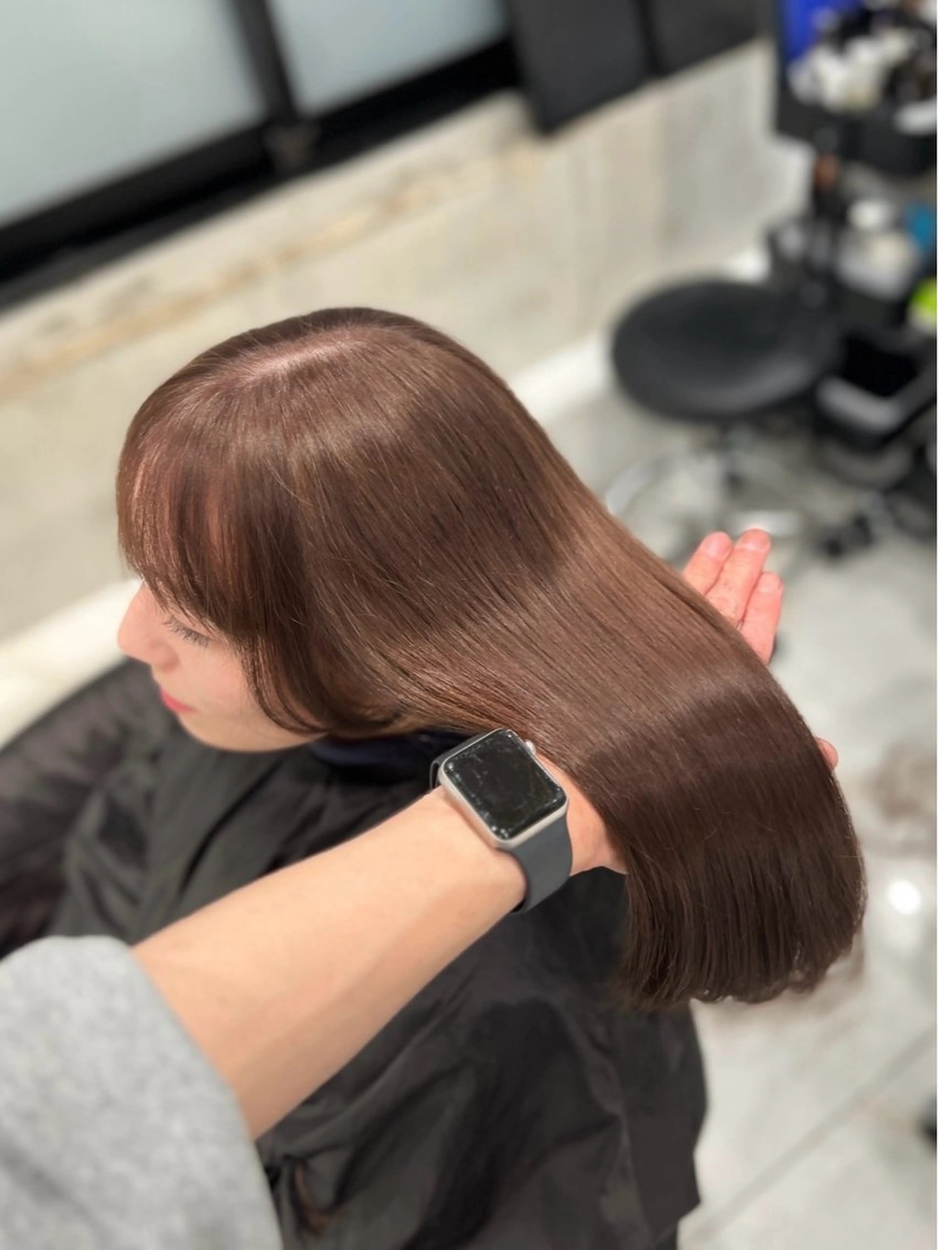 ロング カラー ブラウンカラー ダブルカラー レイヤー/グレージュ 渋谷表参道/小森波琉のヘアスタイル