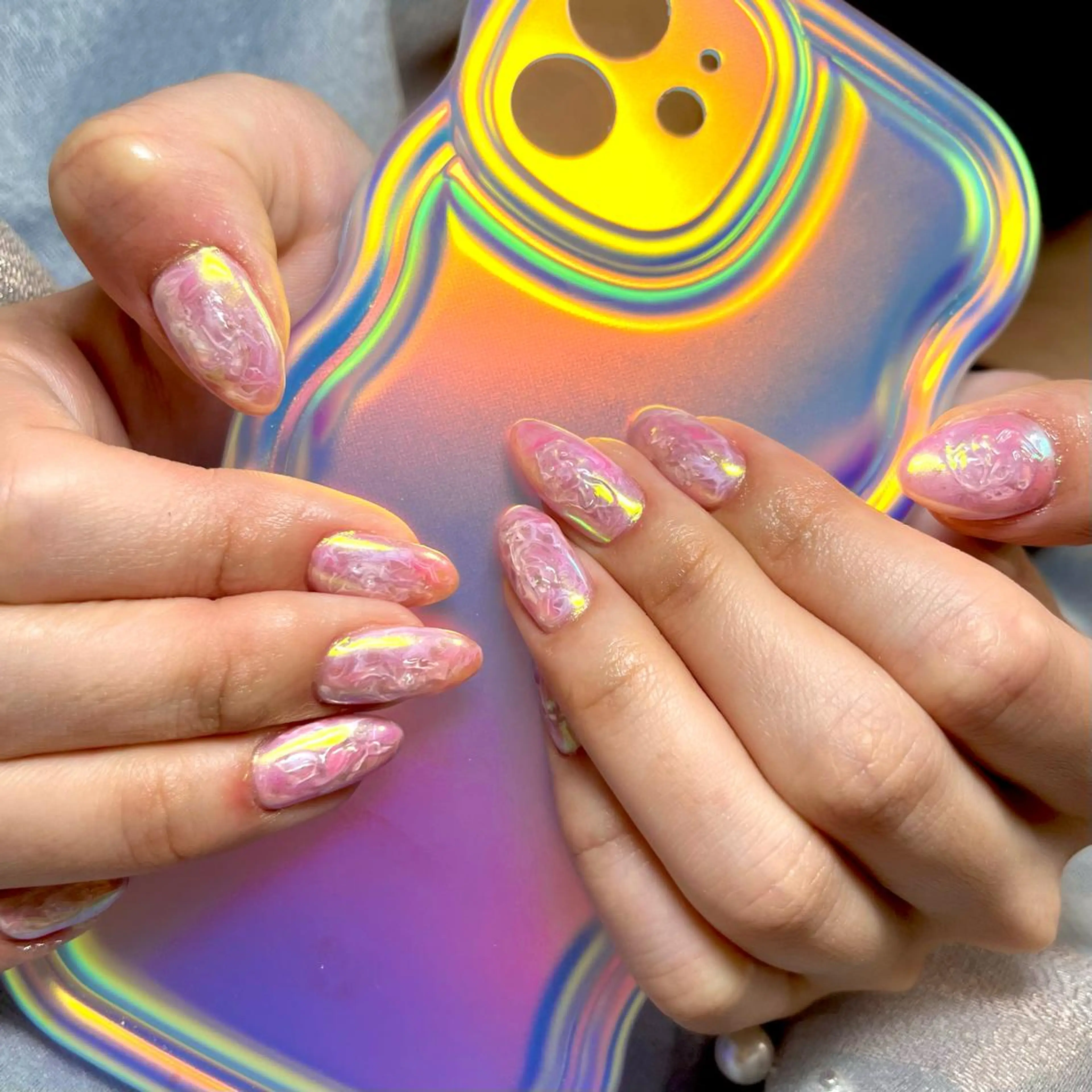 ネイル オーロラネイル ニュアンスネイル 森 まりなのネイルデザイン