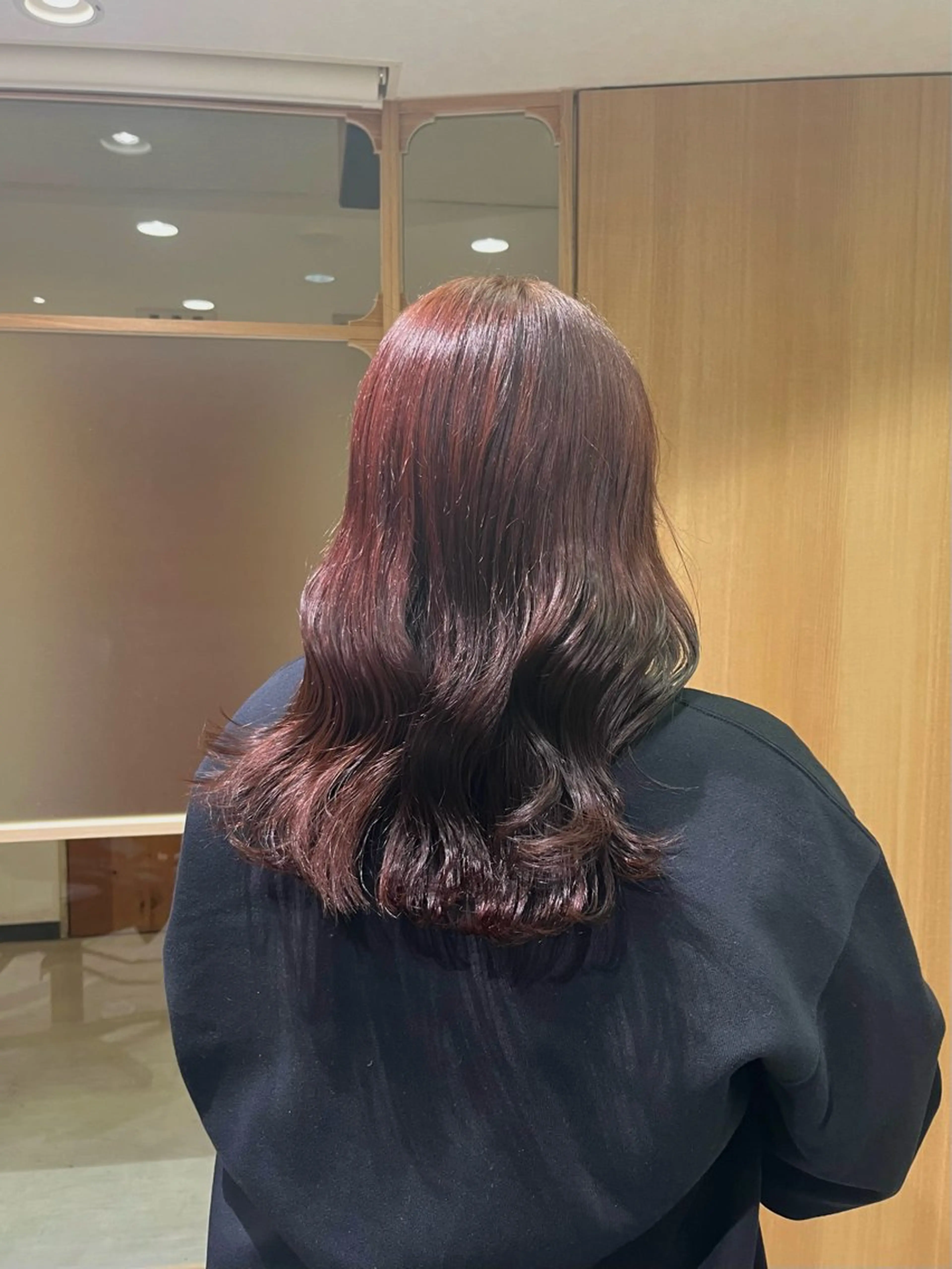ロング カラー ブラウンカラー ピンクカラー ピンクブラウン AILERON 陣岸のヘアスタイル
