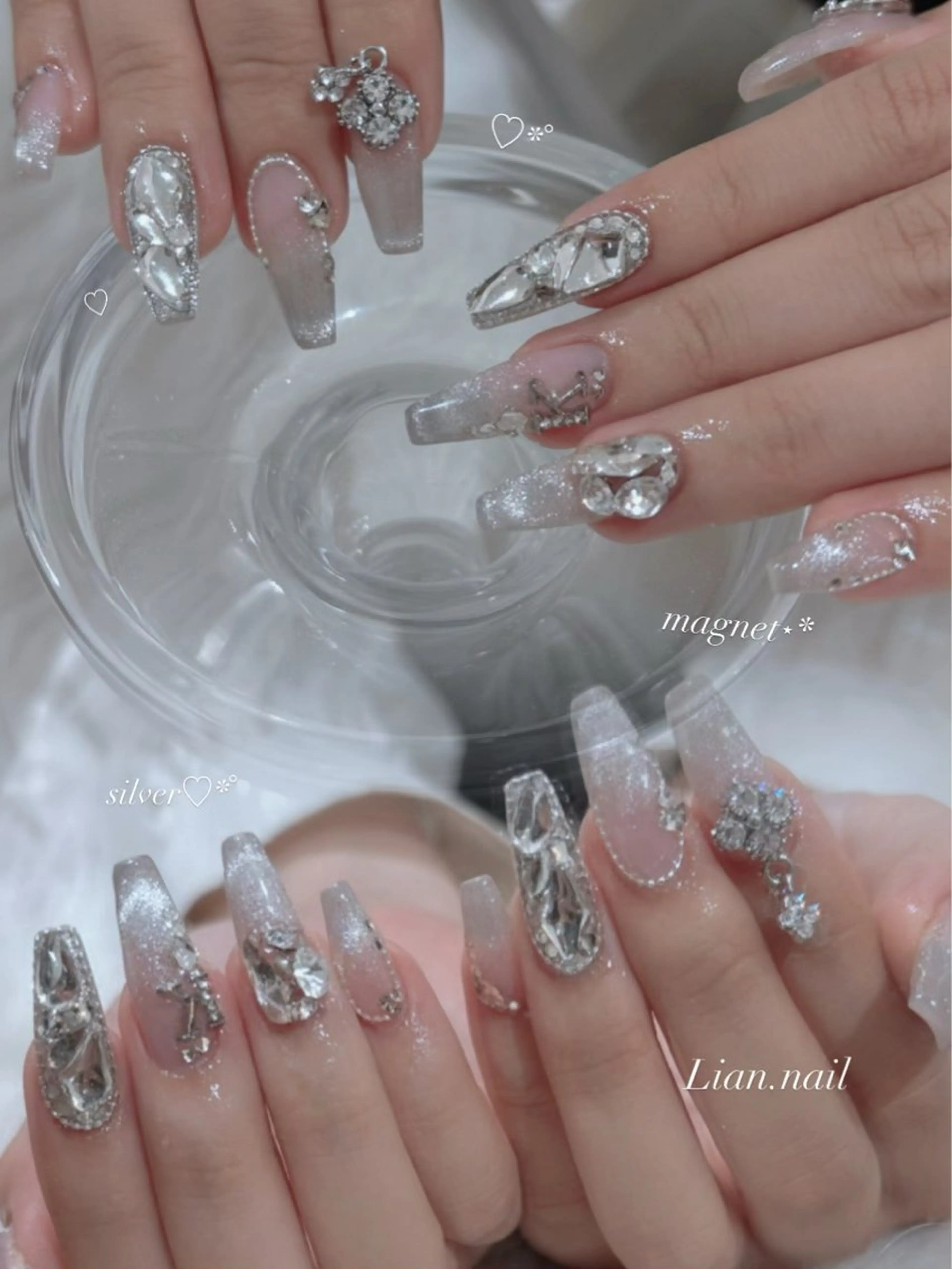 ネイル マグネットネイル ハンドネイル Lian nailのネイルデザイン