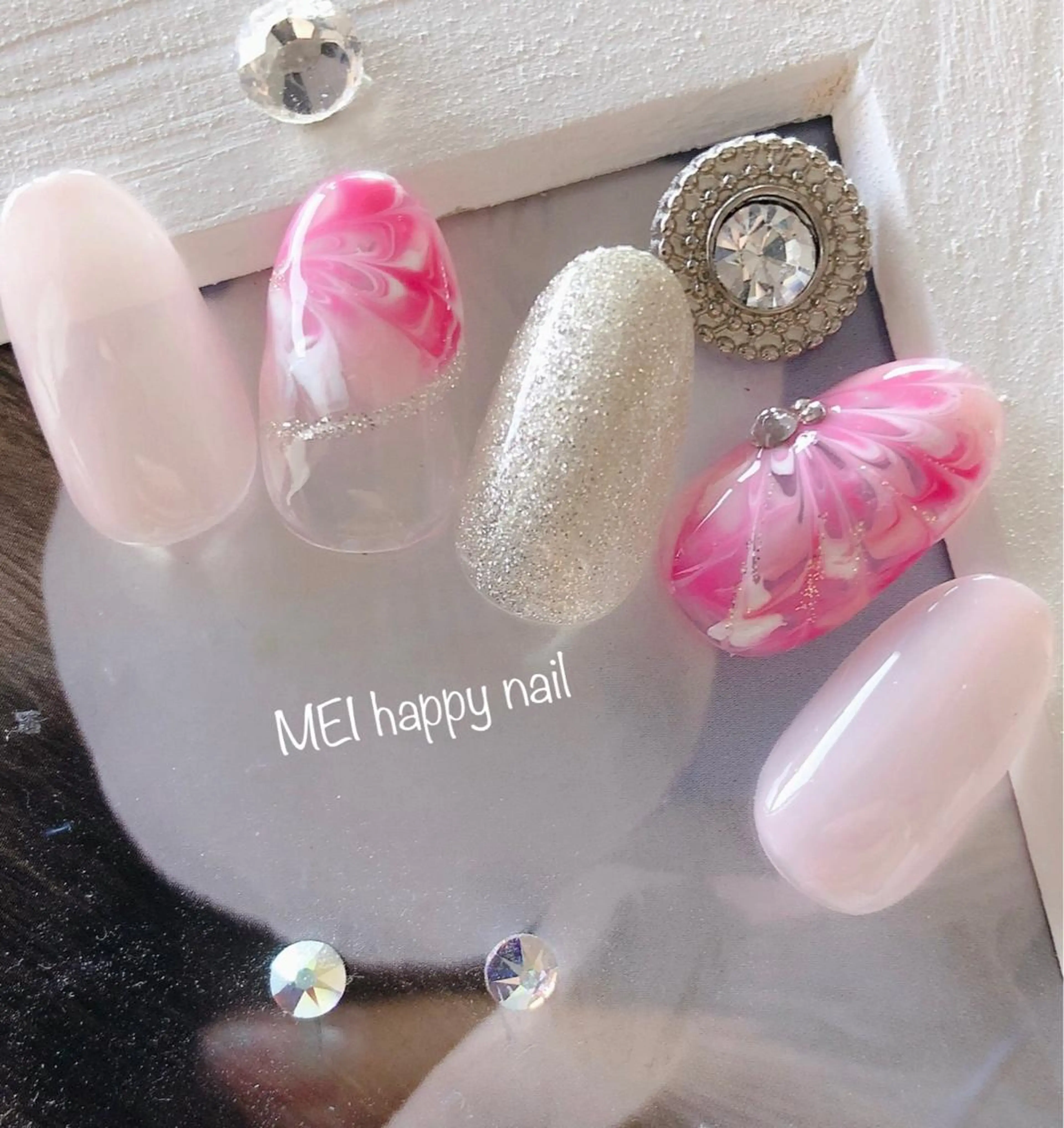 ネイル ハンドケア 北浦和 自爪育成ケアのネイルデザイン