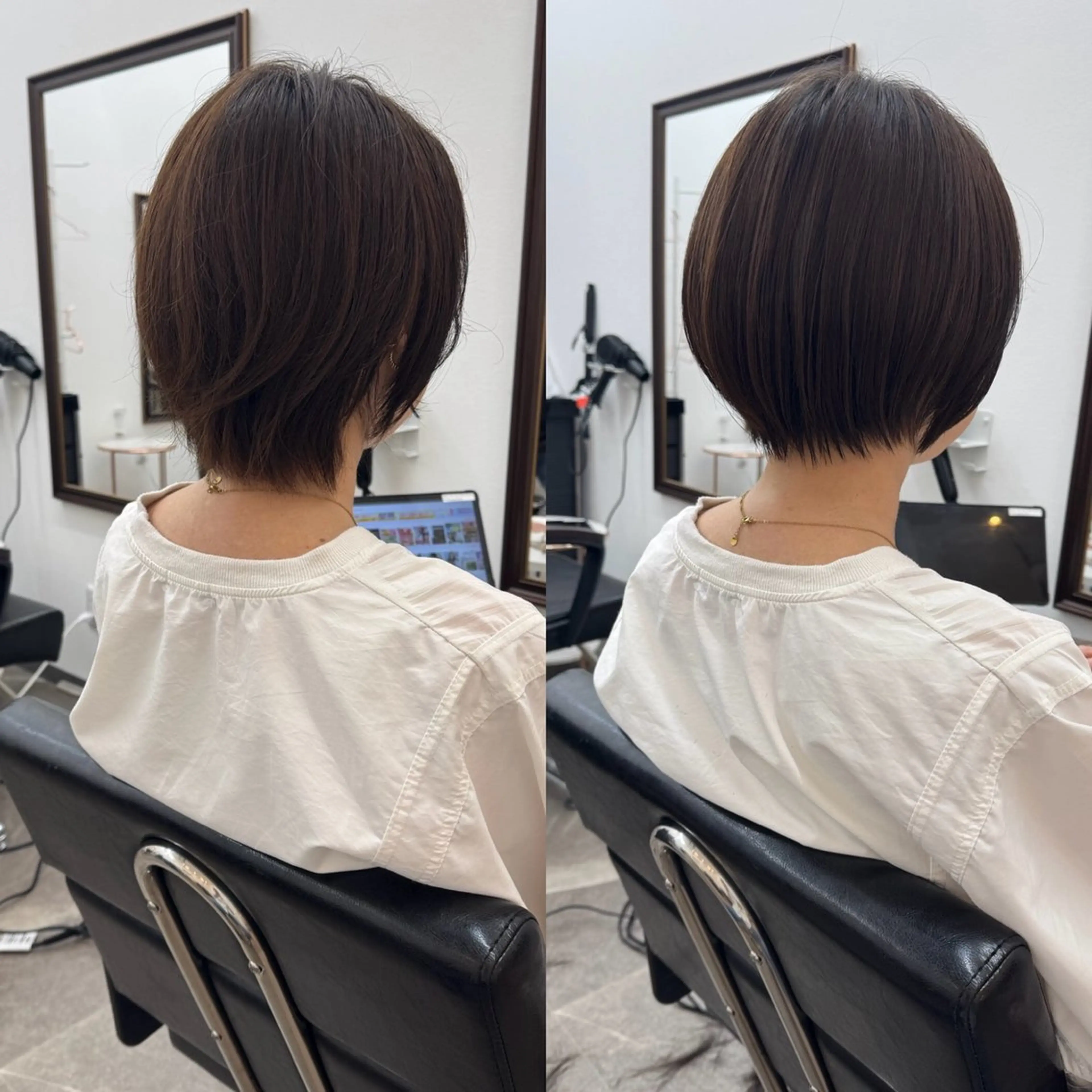 ショート ショートボブ ボブ ショートヘア カット ヘアカラー トリートメント On所属・新宿　ショート・ボブ カットモデル募集のヘアスタイル