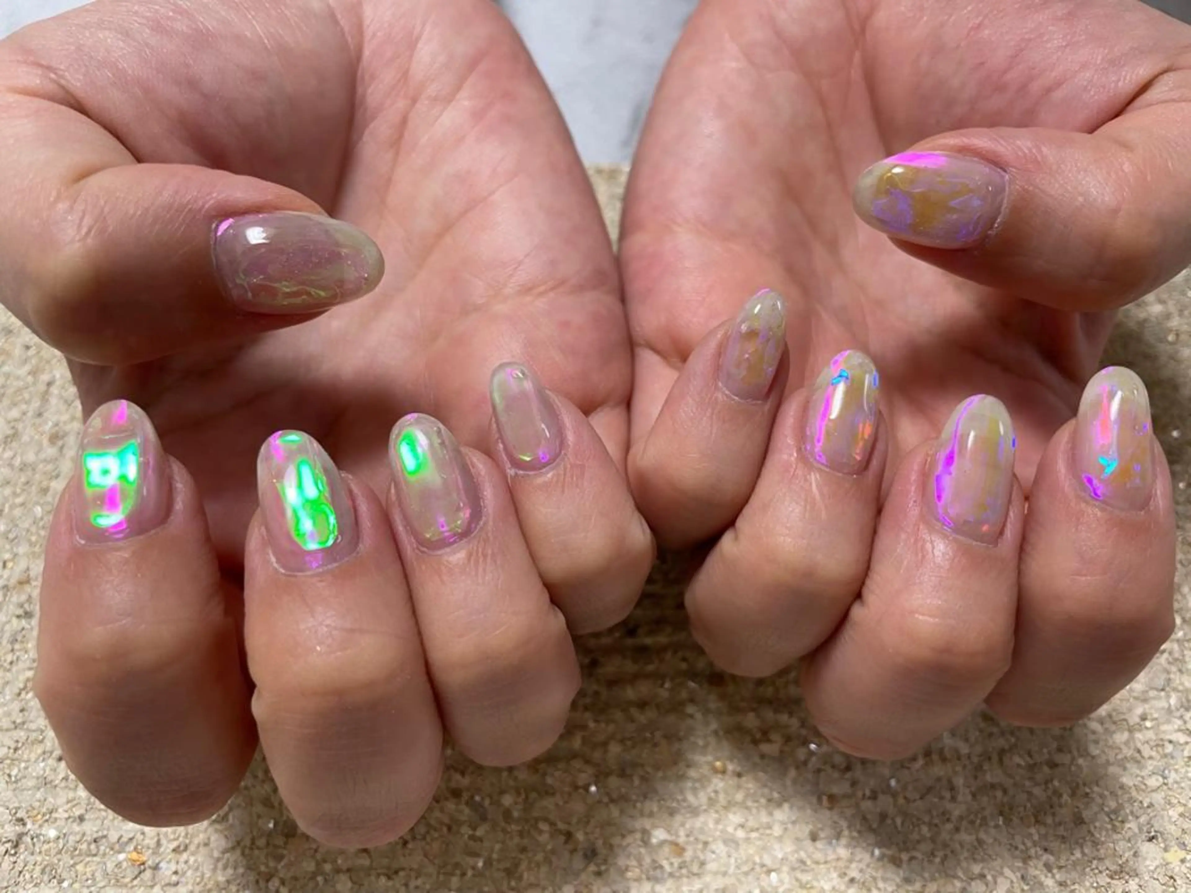 ネイル 氷ネイル・うるうるネイル MH_ Nailのネイルデザイン