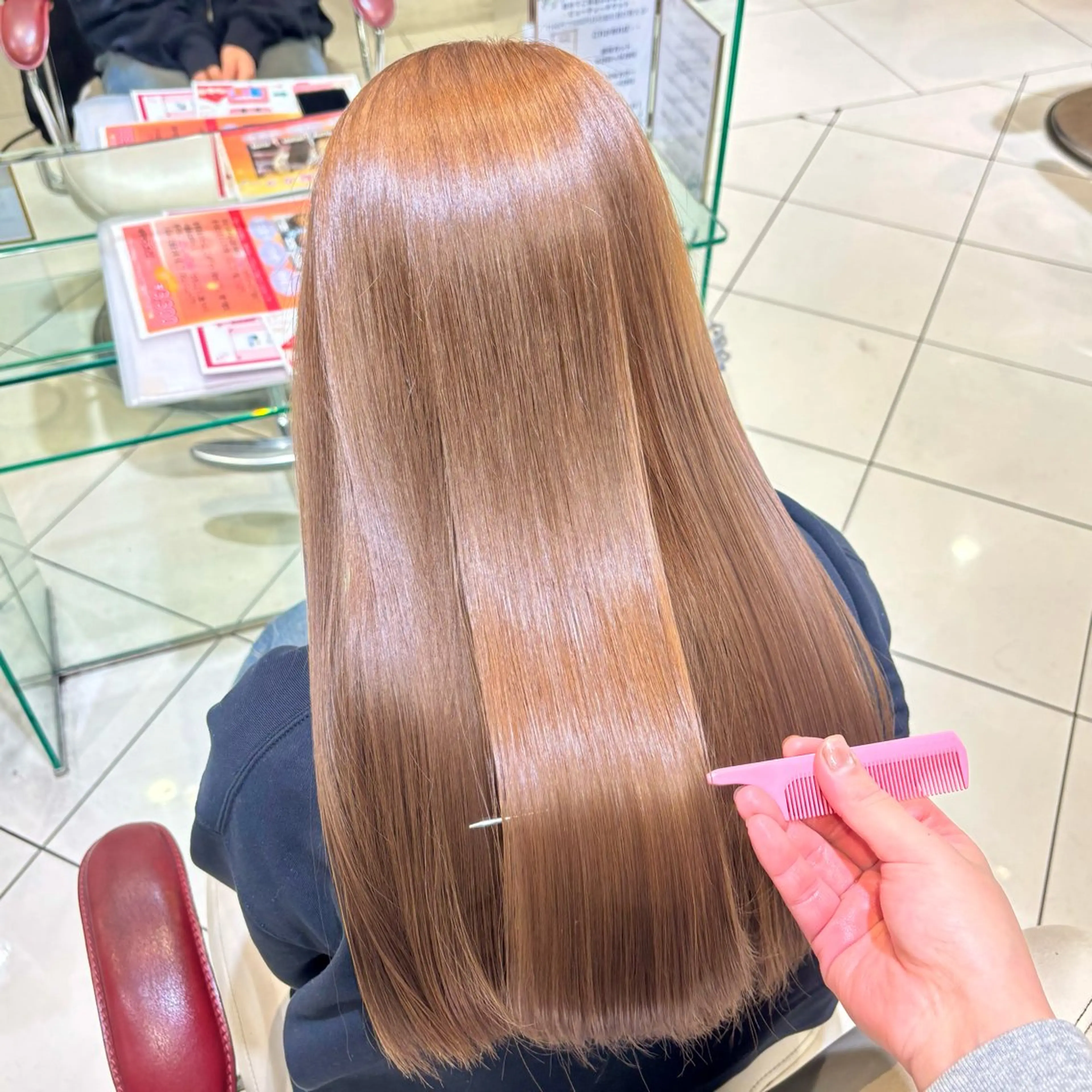 ロング カット ヘアカラー トリートメント ヘッドスパ ヘアセット EARTH 中水   怜奈のヘアスタイル