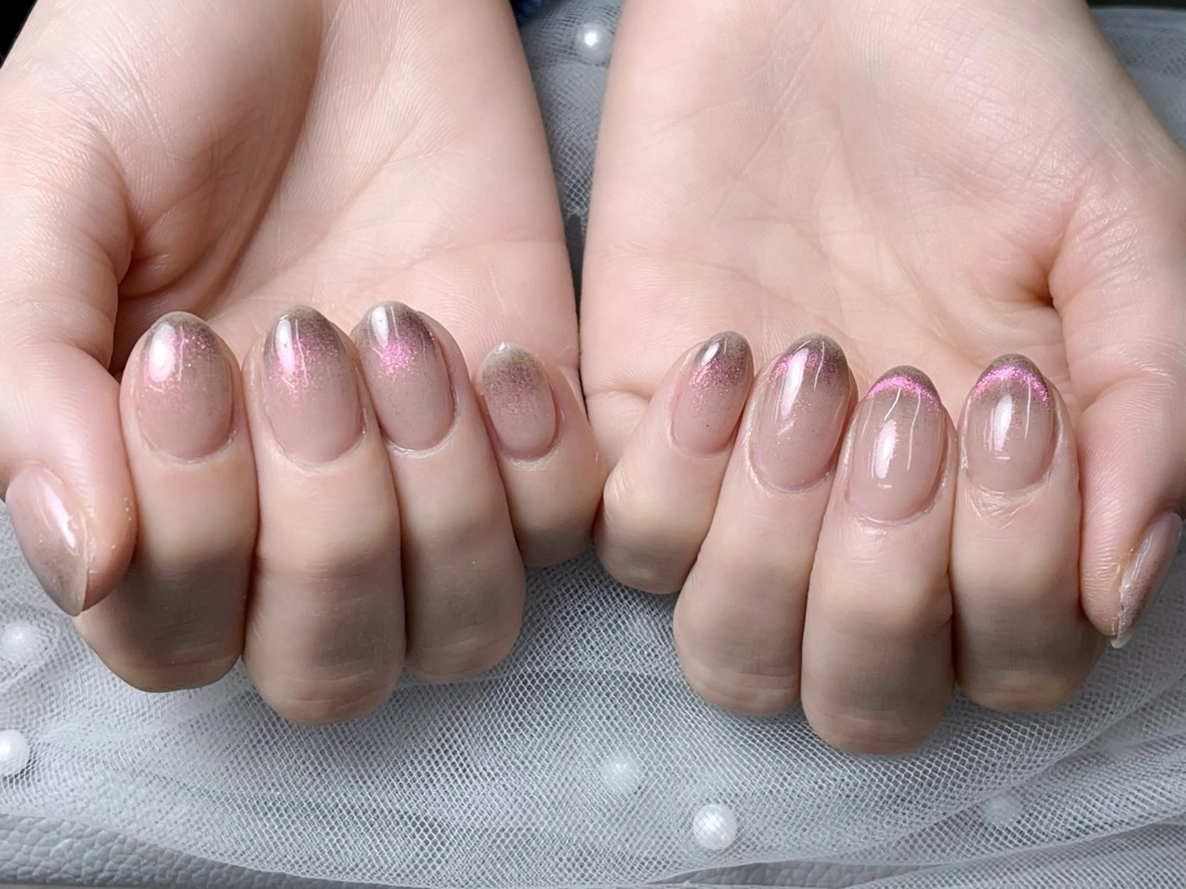 メンズ ネイル アートネイル フレンチネイル ジェルネイル キラキラネイル パラジェル Bloom スカルプ専門店のネイルデザイン