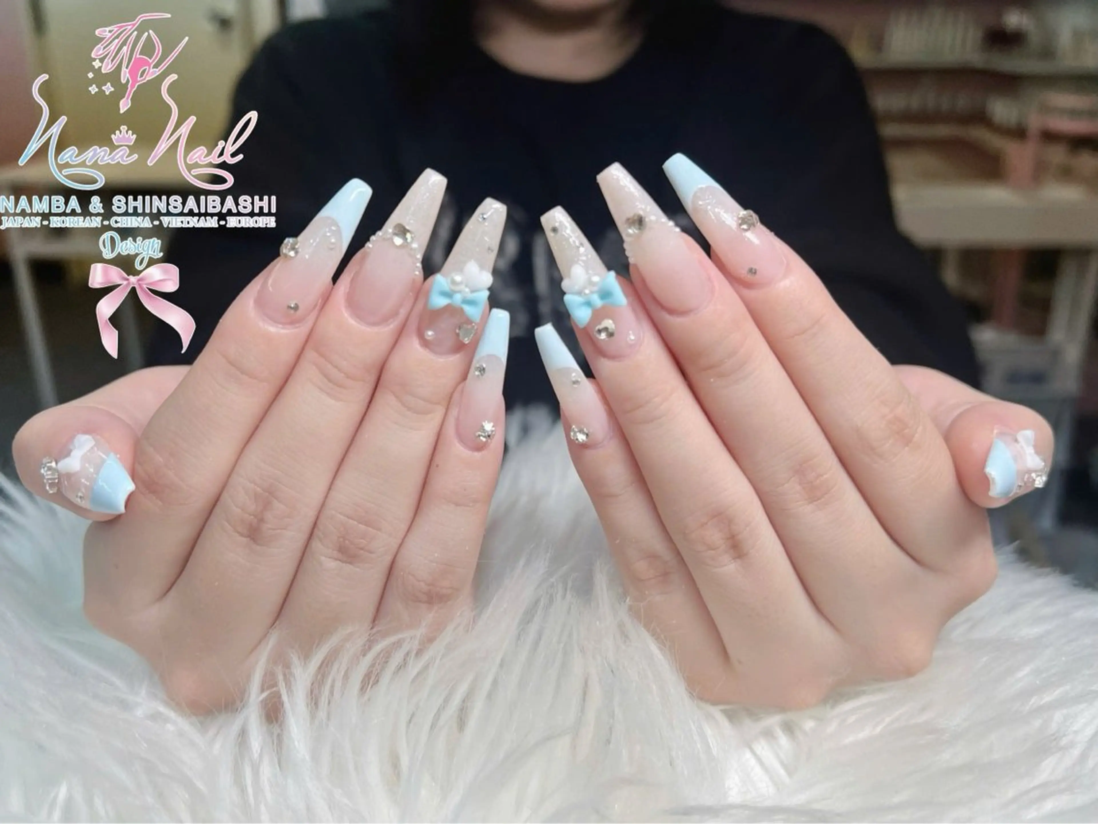 ネイル チークネイル 桜ネイル フラッシュネイル フットネイル ジェルネイル ハンドネイル リナネイル アメ村心斎橋店のネイルデザイン