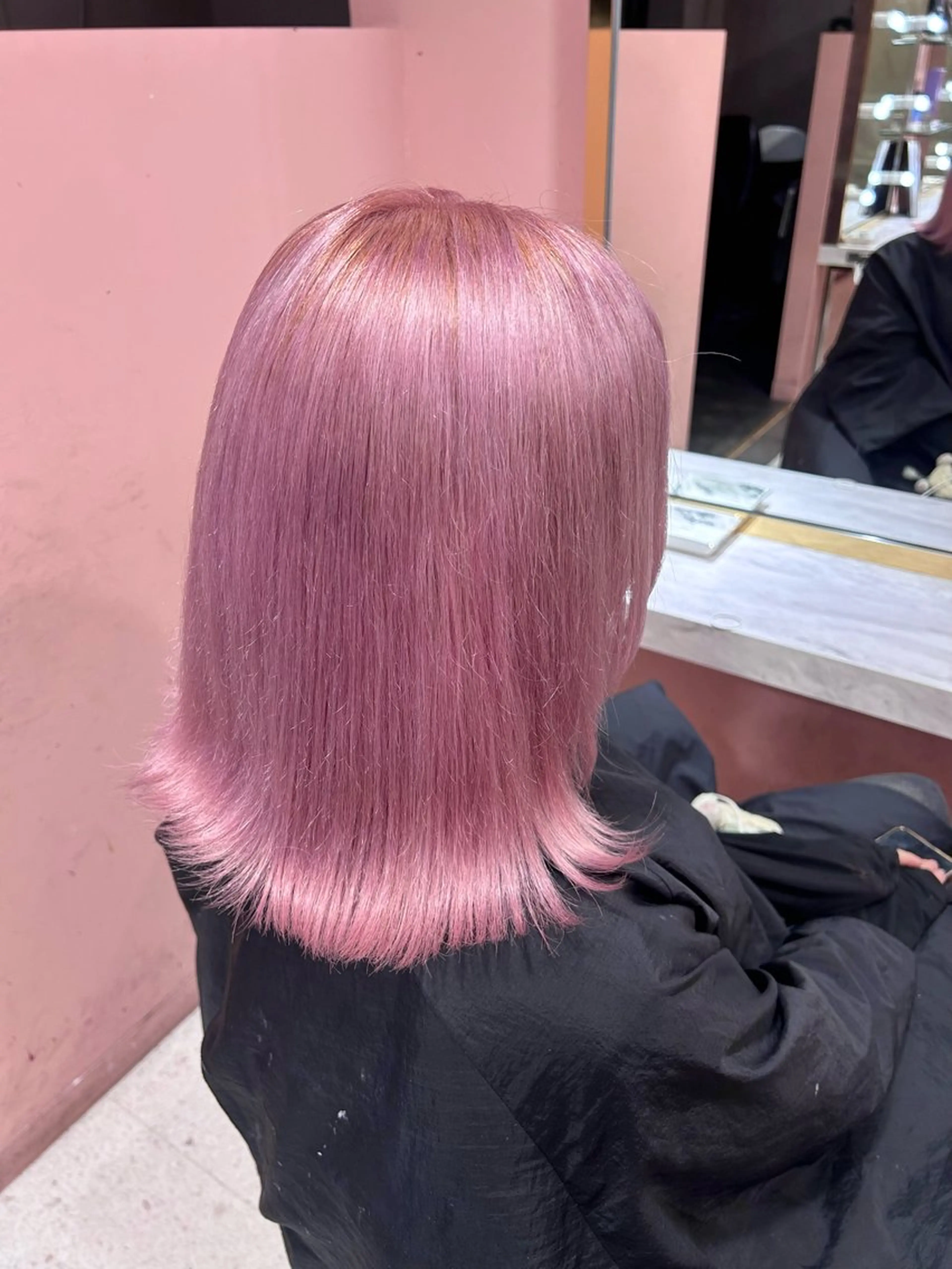 ミディアム カラー ピンクカラー Chérie Honokaのヘアスタイル