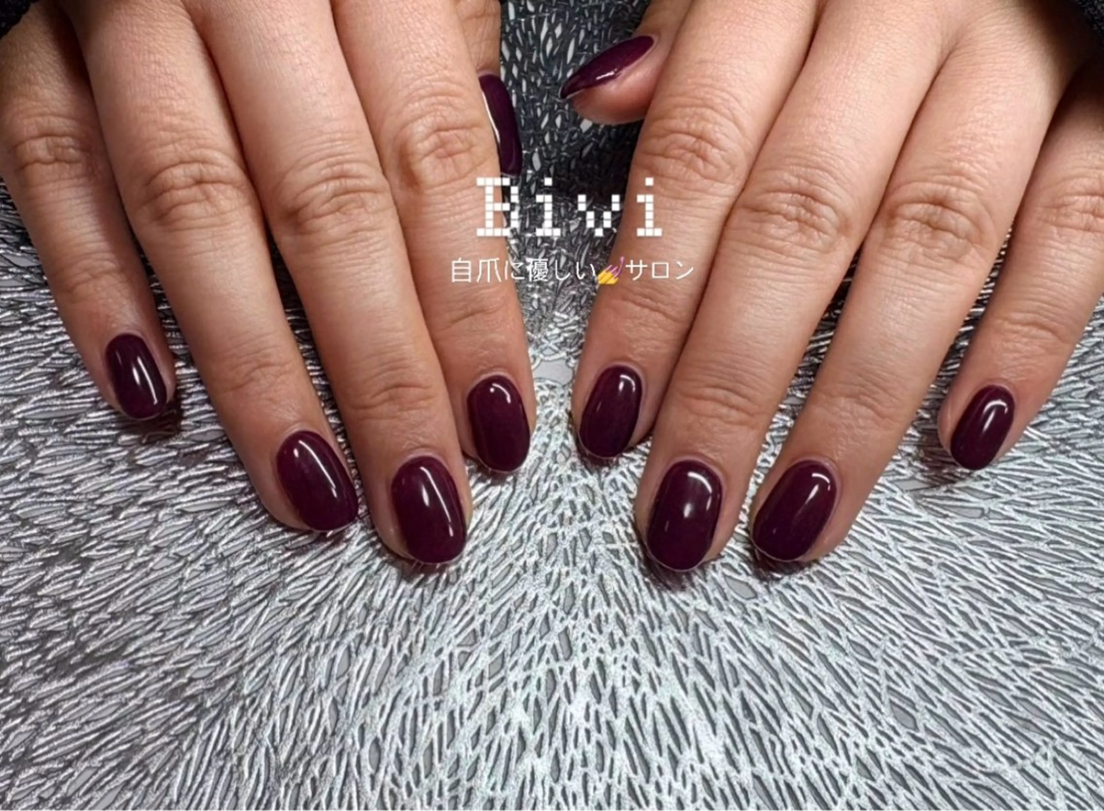 ネイル アートネイル ラメ(グリッター) 持ち込み パープル ワンホンネイル ハンドネイル ハンドケア ♡Bivi♡自爪に 優しいネイルサロンのネイルデザイン