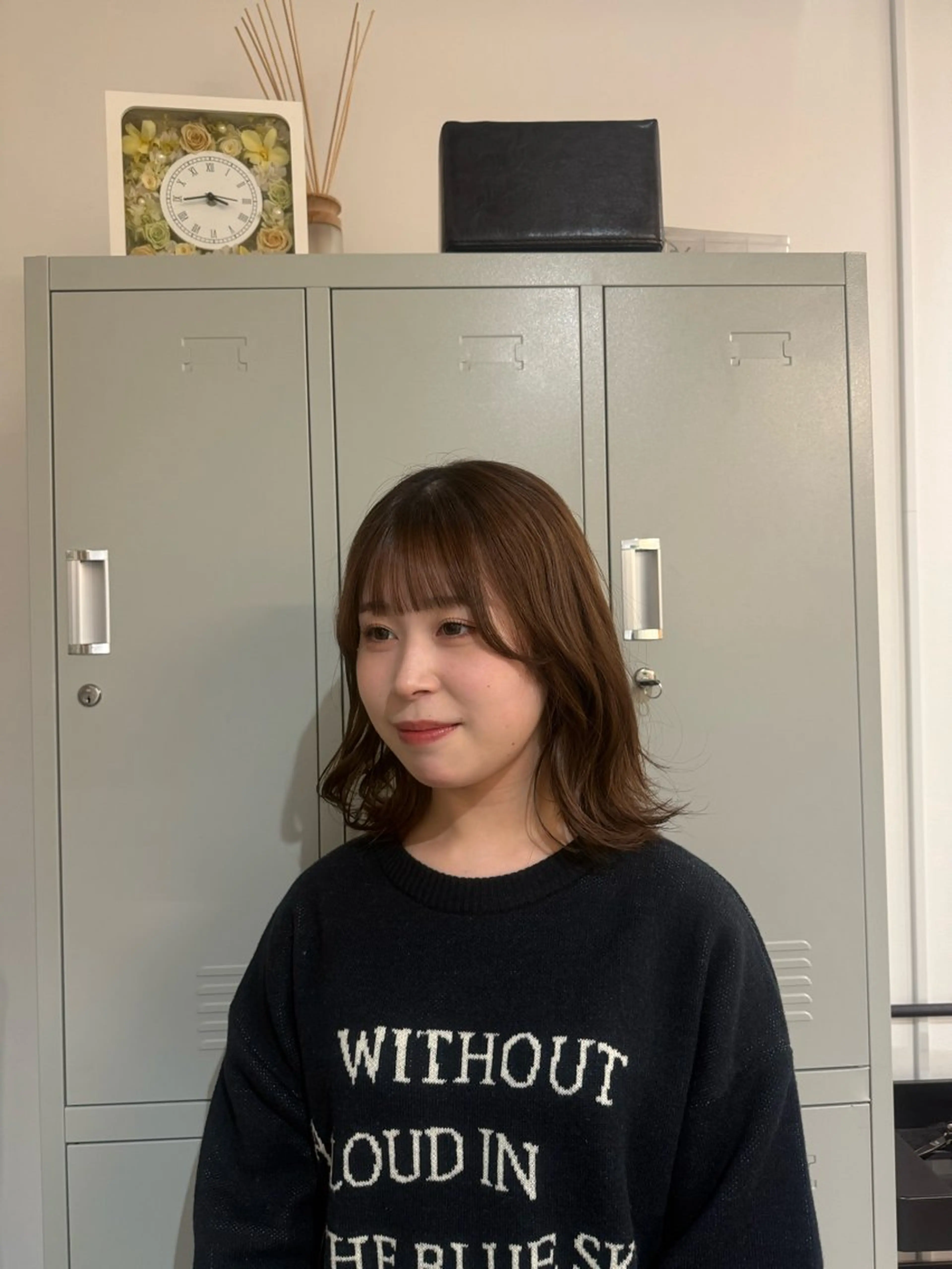 ミディアム 透明感カラー🫧 🍒久留米美容室のヘアスタイル