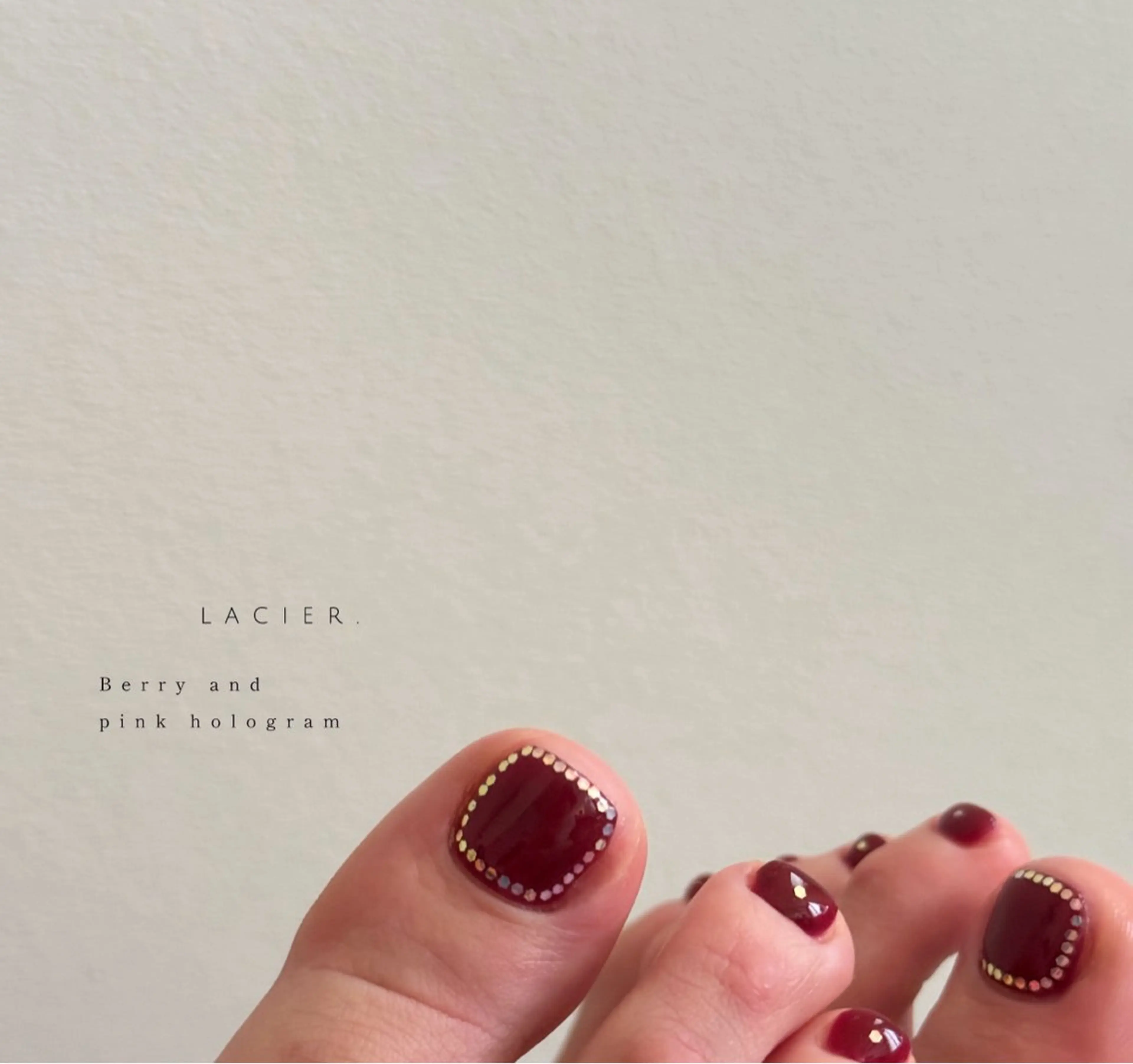 ネイル フットネイル ホログラムネイル フットネイル lacier nailのネイルデザイン