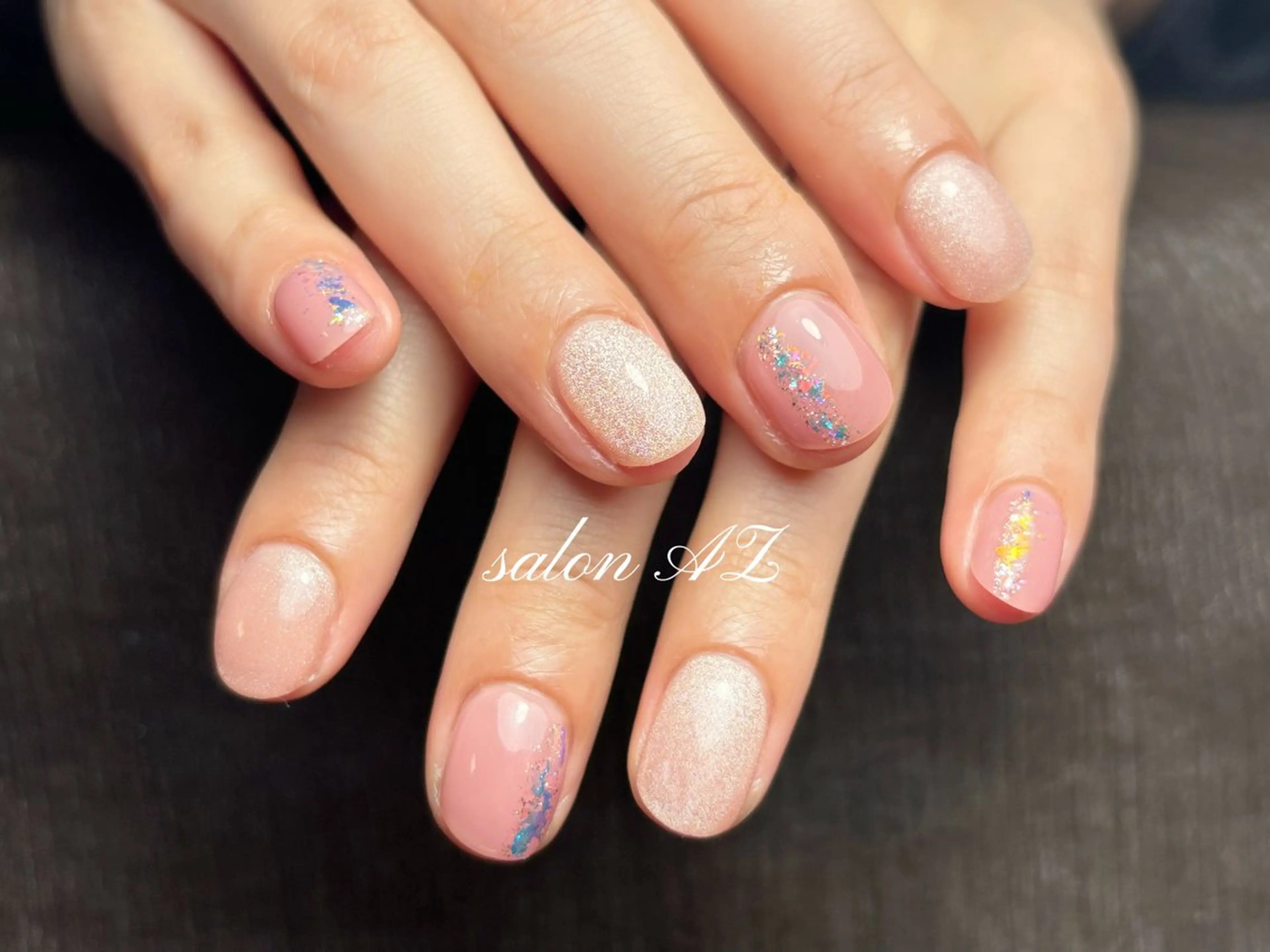 ネイル 桜ネイル 長さ出し フットネイル フレンチネイル ジェルネイル salon AZのネイルデザイン