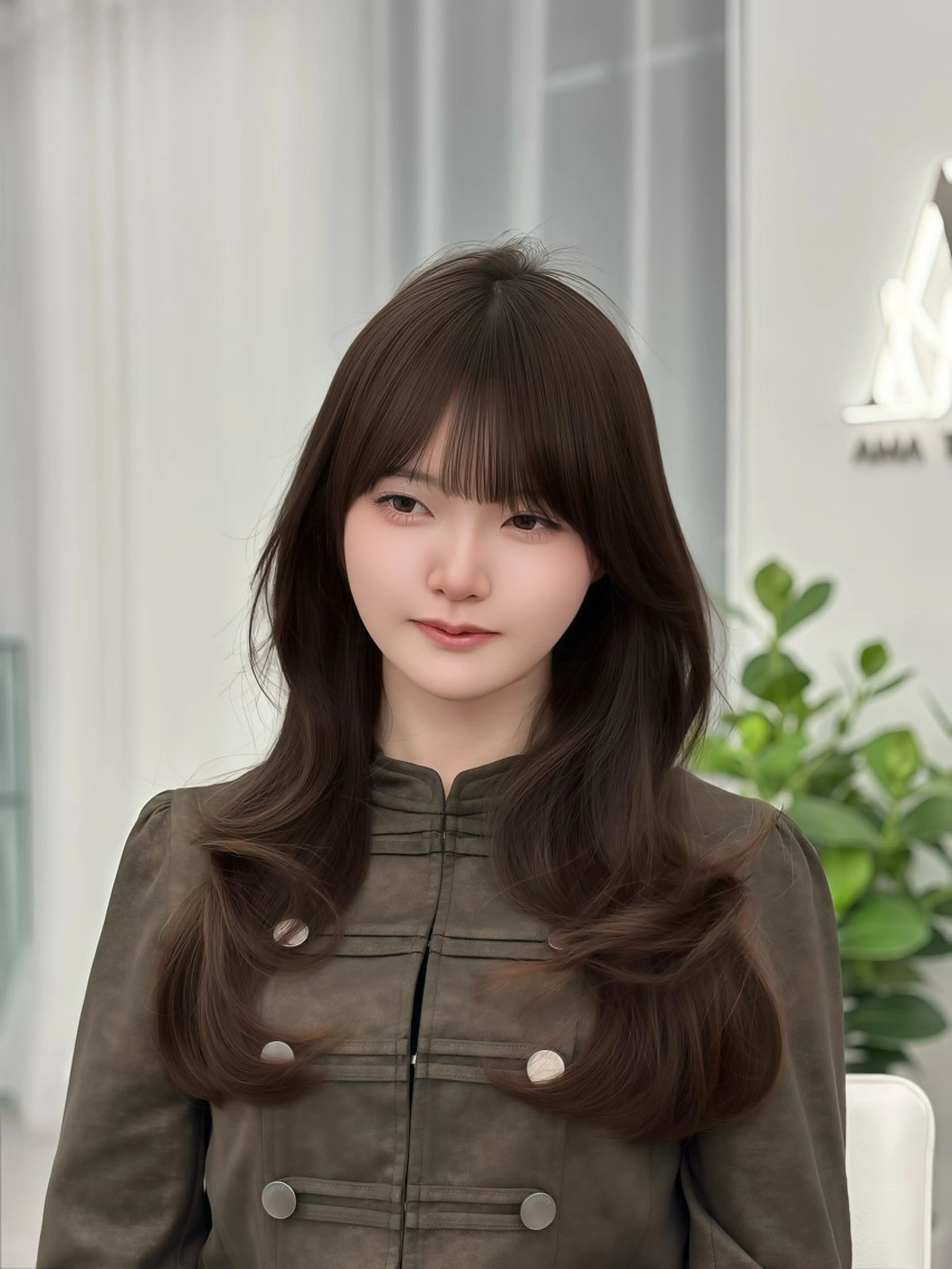 セミロング カラー 透明感カラー 韓国風ヘア トリートメント 艶髪/透明感カラー /韓国ヘア/きょんのヘアスタイル