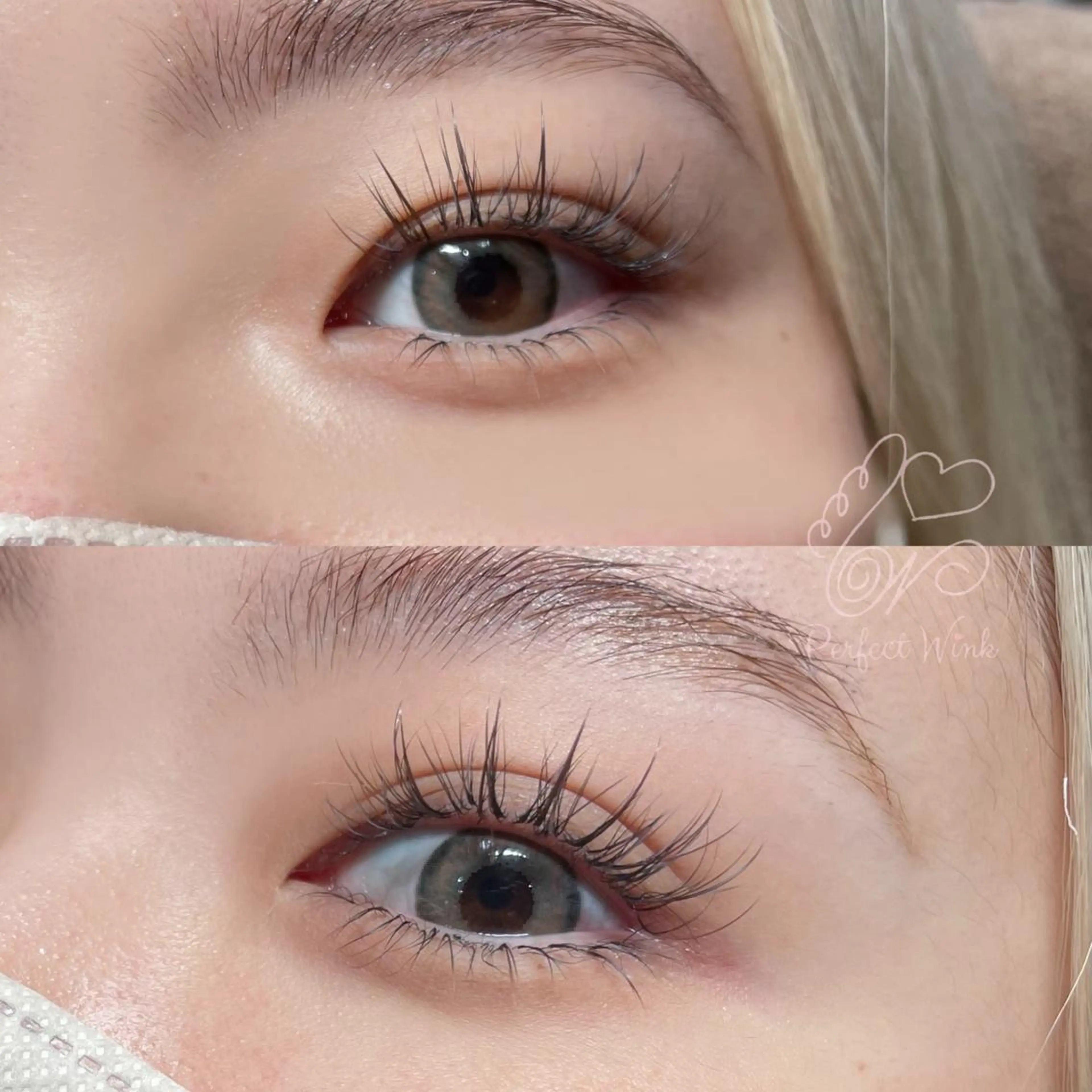 カラー マツエク・マツパ アイブロウ 付け放題 下まつげエクステ マツエク パーフェクトウィンク ちぢいわみのりのマツエク・マツパデザイン