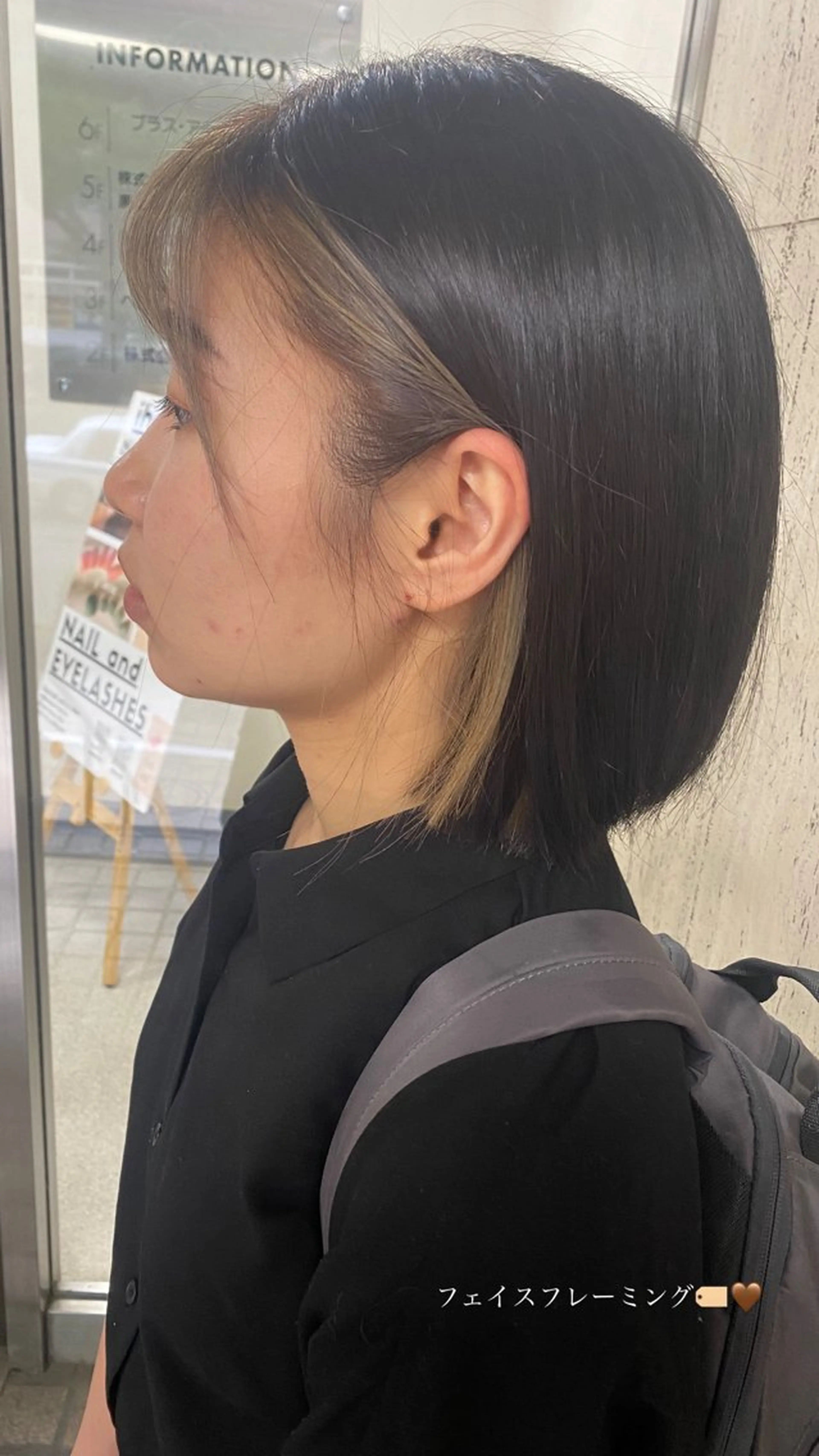 ショート ミストバング 顔周りカット m a o /まつパ/艶カラーのマツエク・マツパデザイン