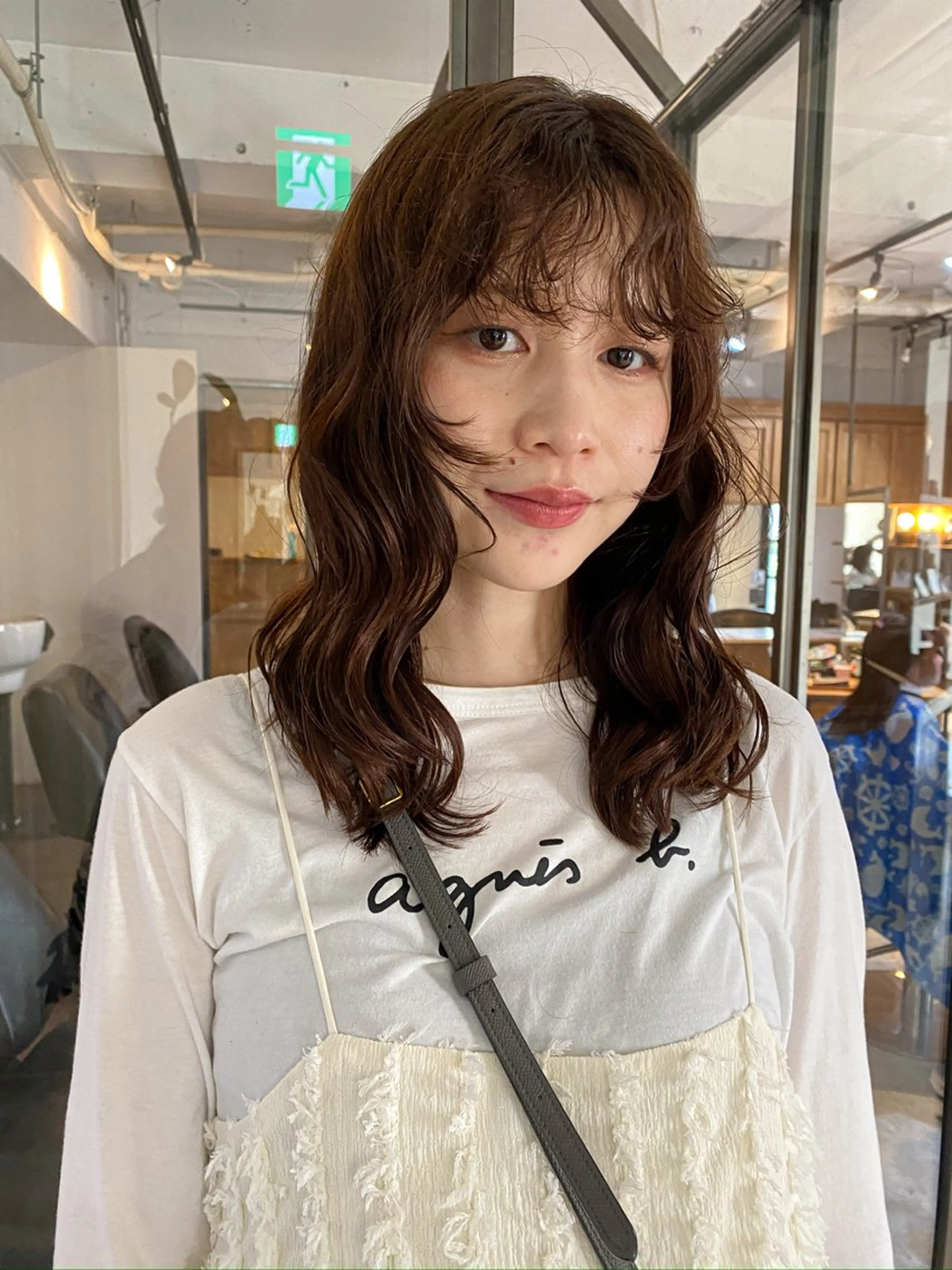 ミディアム ミディアムパーマ FERIA 緑地公園 ⭐️伏田愛奈⭐️のヘアスタイル