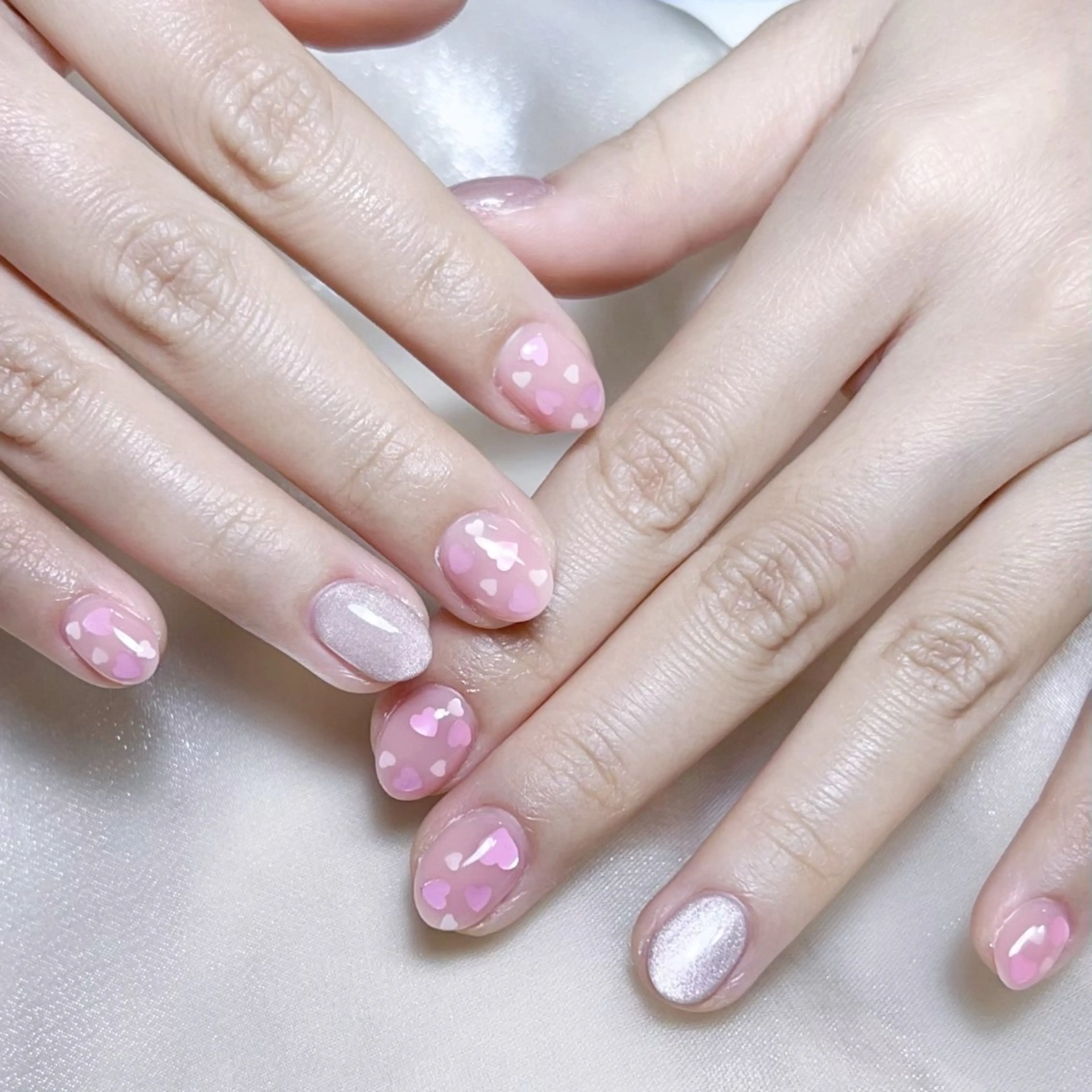 メンズ ネイル メンズ韓国風 アートネイル オーロラネイル ガーリー キラキラネイル ハンドネイル Nail salon 木にいるのネイルデザイン