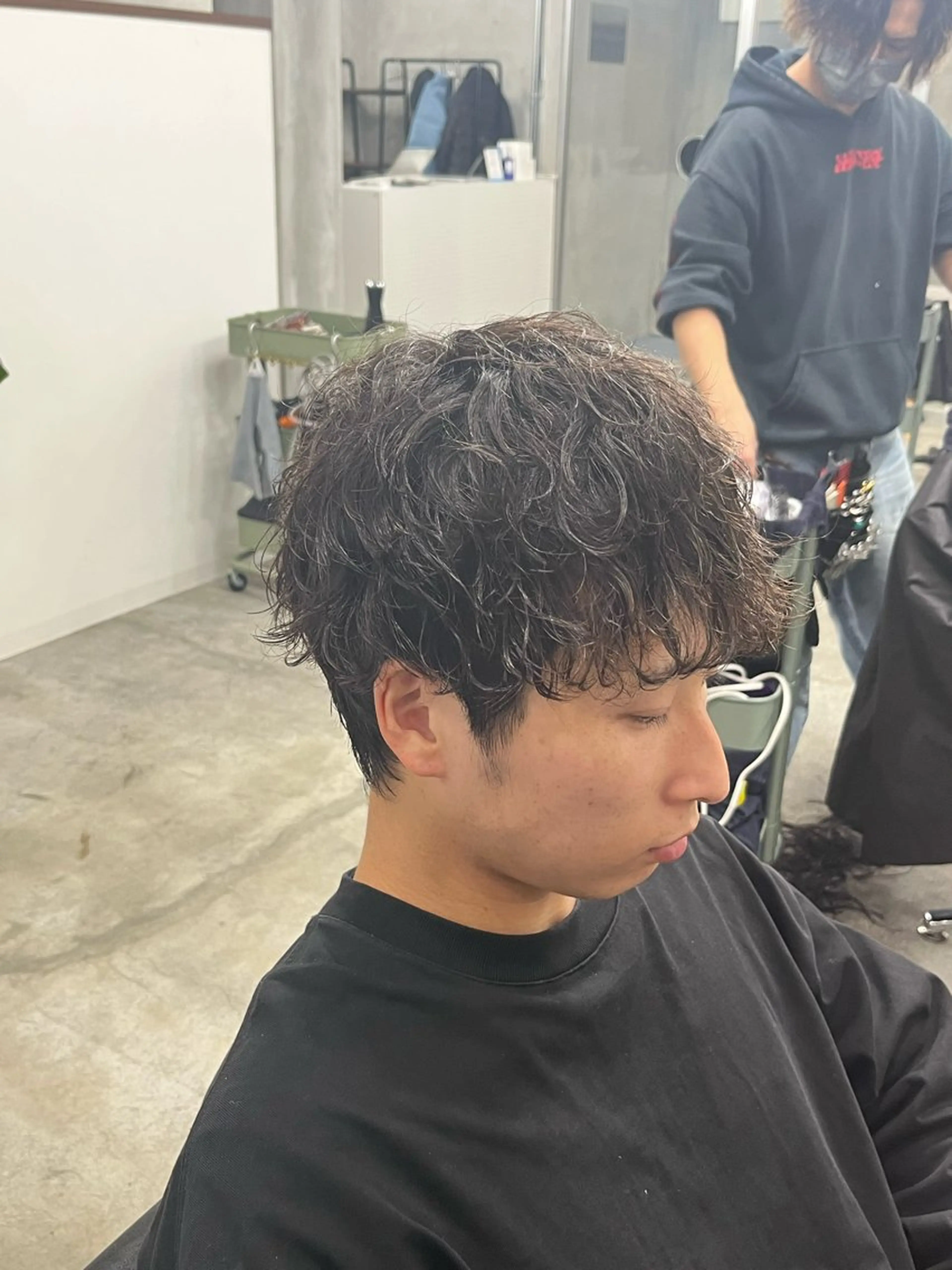ミディアム パーマ メンズ カット メンズ満足度No.1 代表　北野拓海　蕨のヘアスタイル