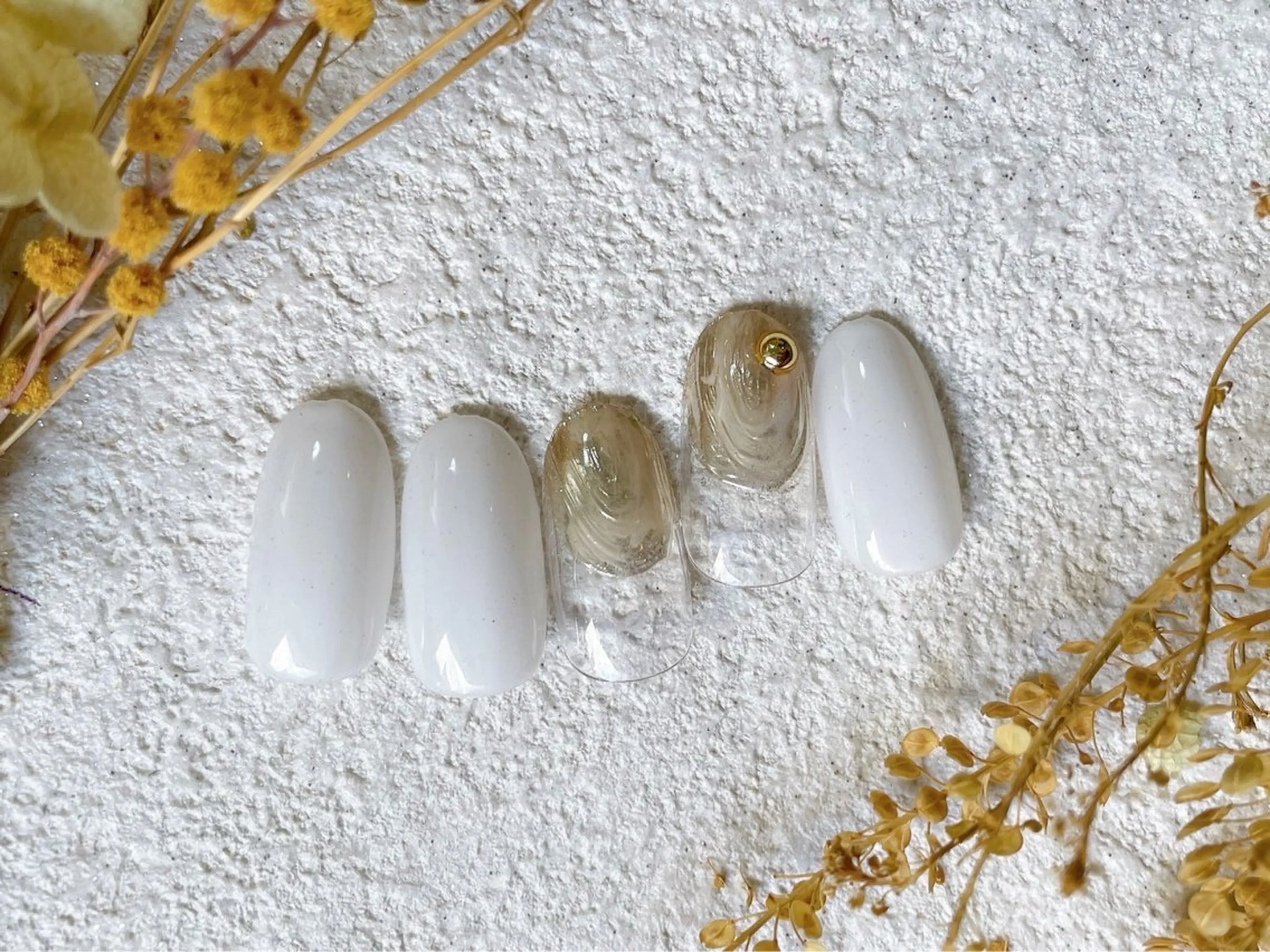 ネイル ジェルネイル 韓国ネイル パラジェル 春ネイル 冬ネイル ハンドネイル kikinail 溝の口のネイルデザイン