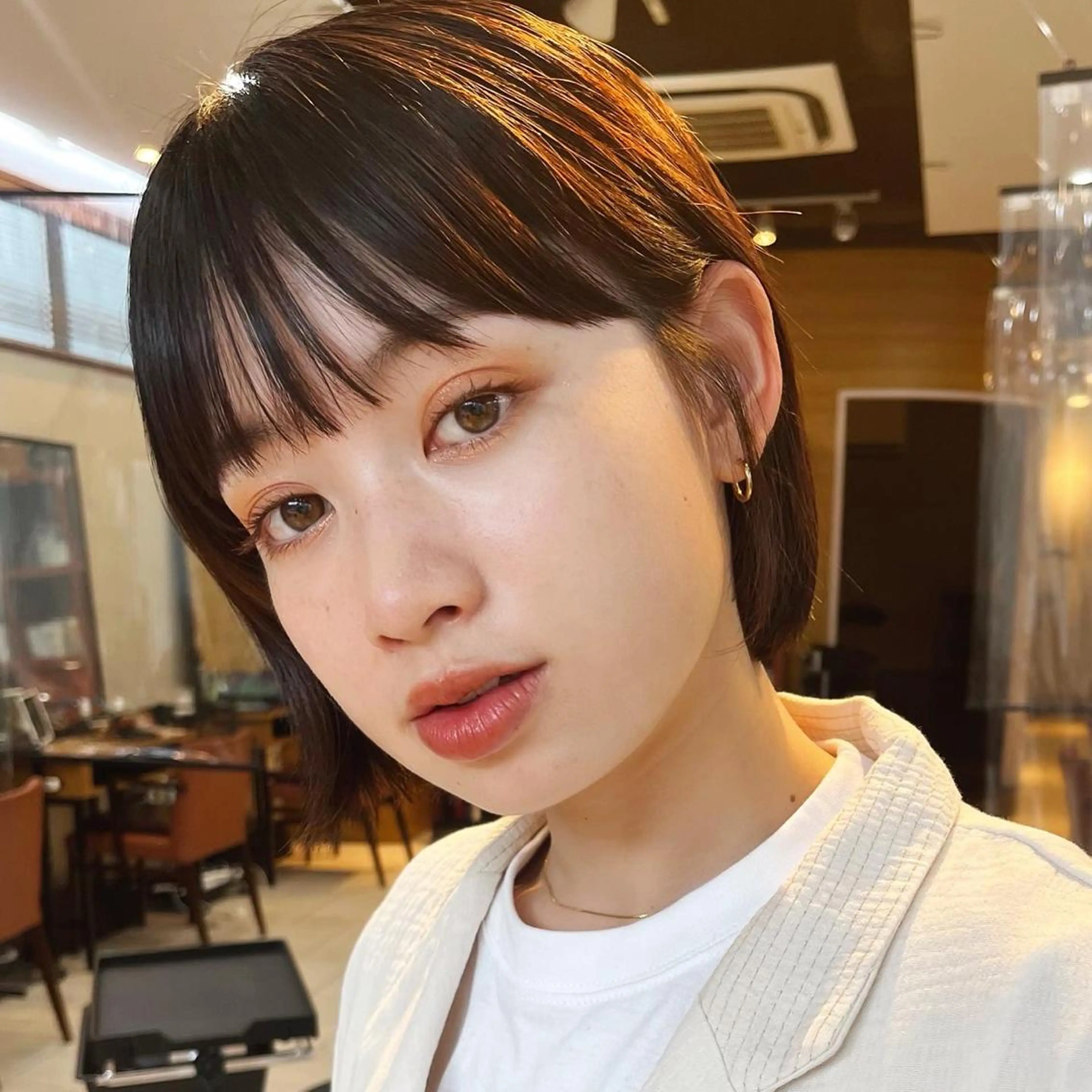 ショート カラー 🌱小顔ヘア/ボブ ミディアム/双葉🌱のヘアスタイル