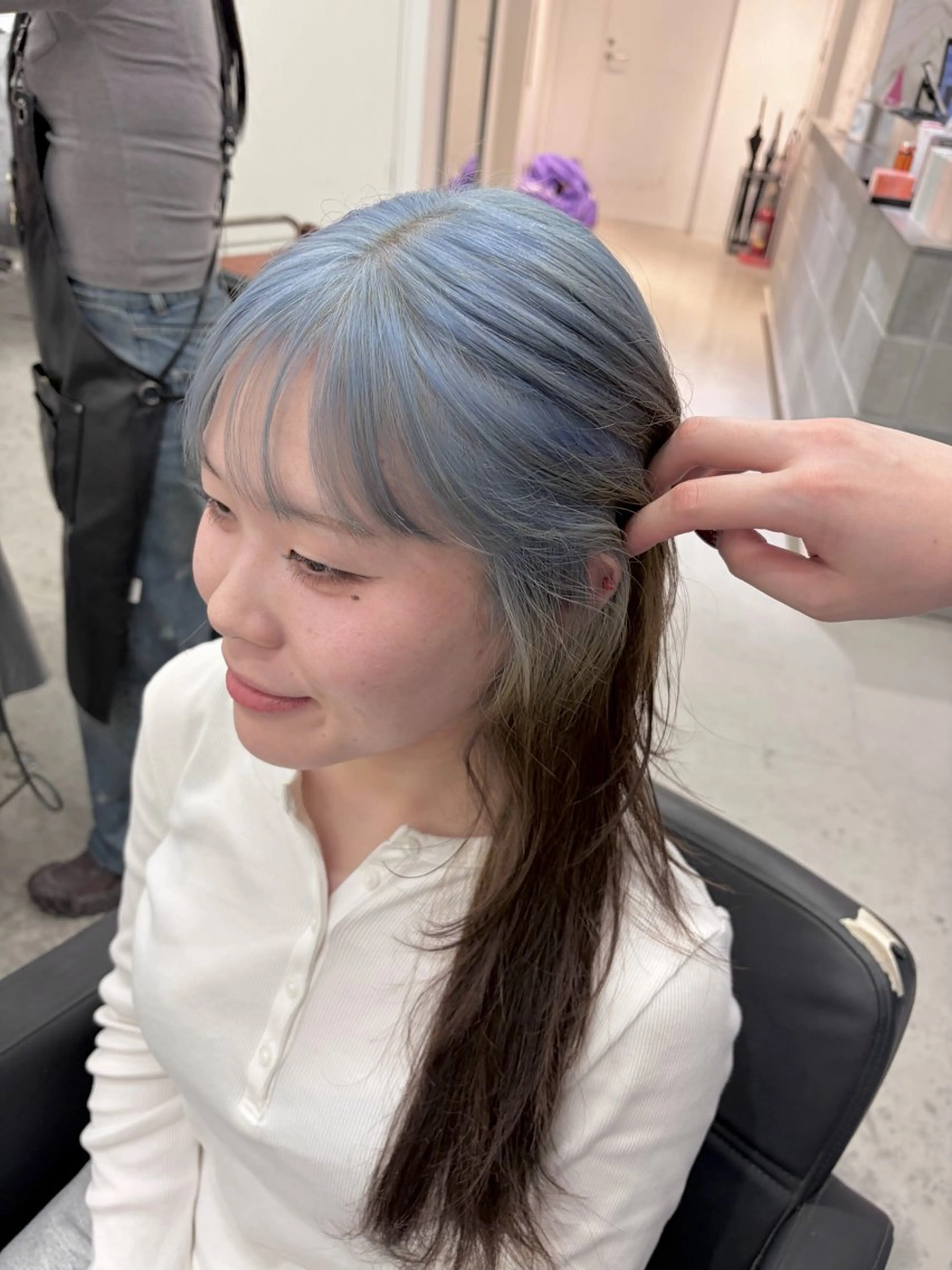 ロング カラー ヘアカラー トリートメント EIGHT ／SHU🩶のヘアスタイル