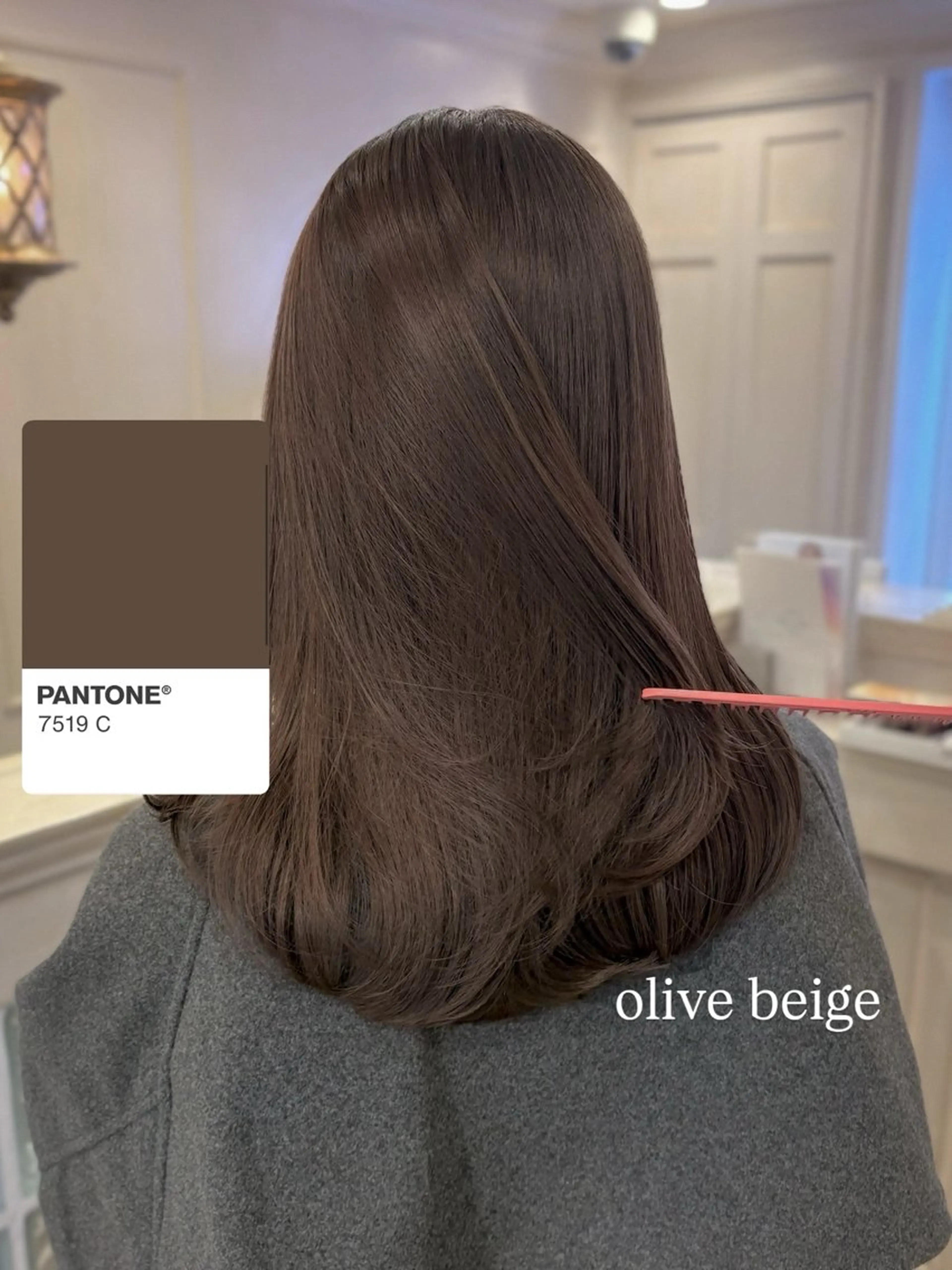 ロング カラー カット ヘアカラー トリートメント グレージュ|くすみ× 透明感|kazutoのヘアスタイル