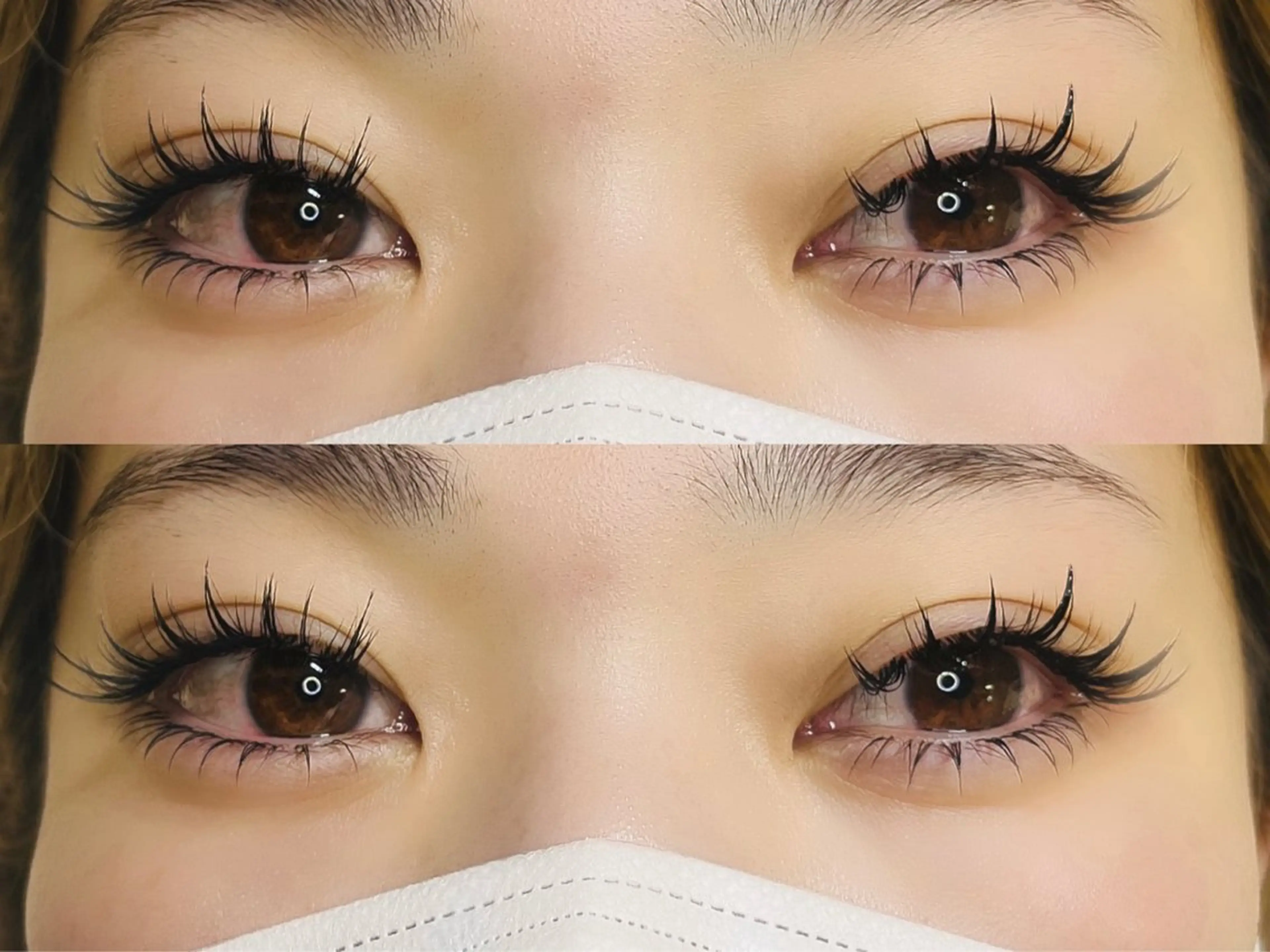 マツエク・マツパ 付け放題 バインドロック 束感まつ毛 フラットラッシュ パリジェンヌラッシュリフト マツエク オーロラ所属・AURORA RINAのマツエク・マツパデザイン