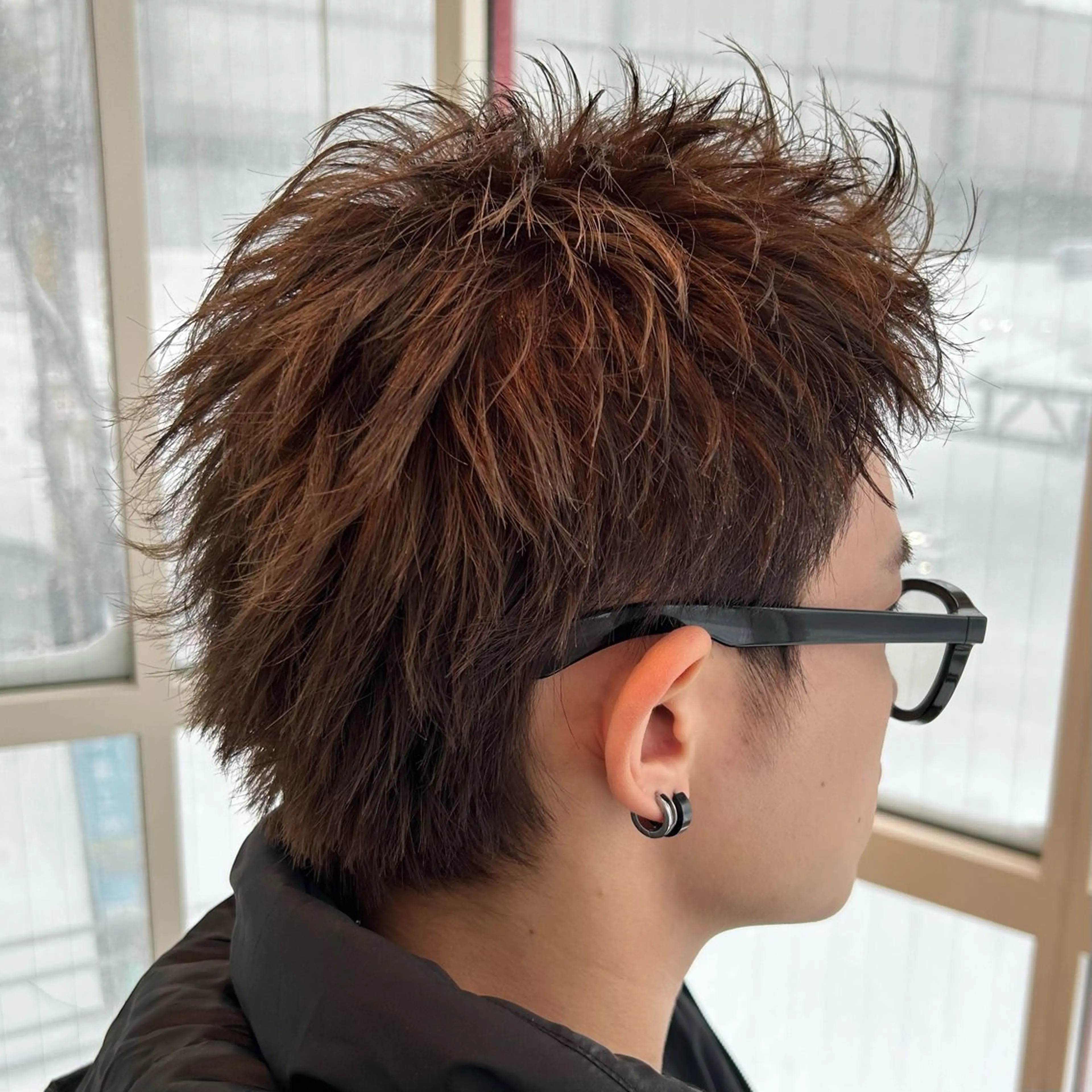 カラー メンズ フェザーパーマ メンズパーマ 波巻きパーマ カット ヘアカラー メンズパーマ/メンズ カット/たばたよしきのヘアスタイル
