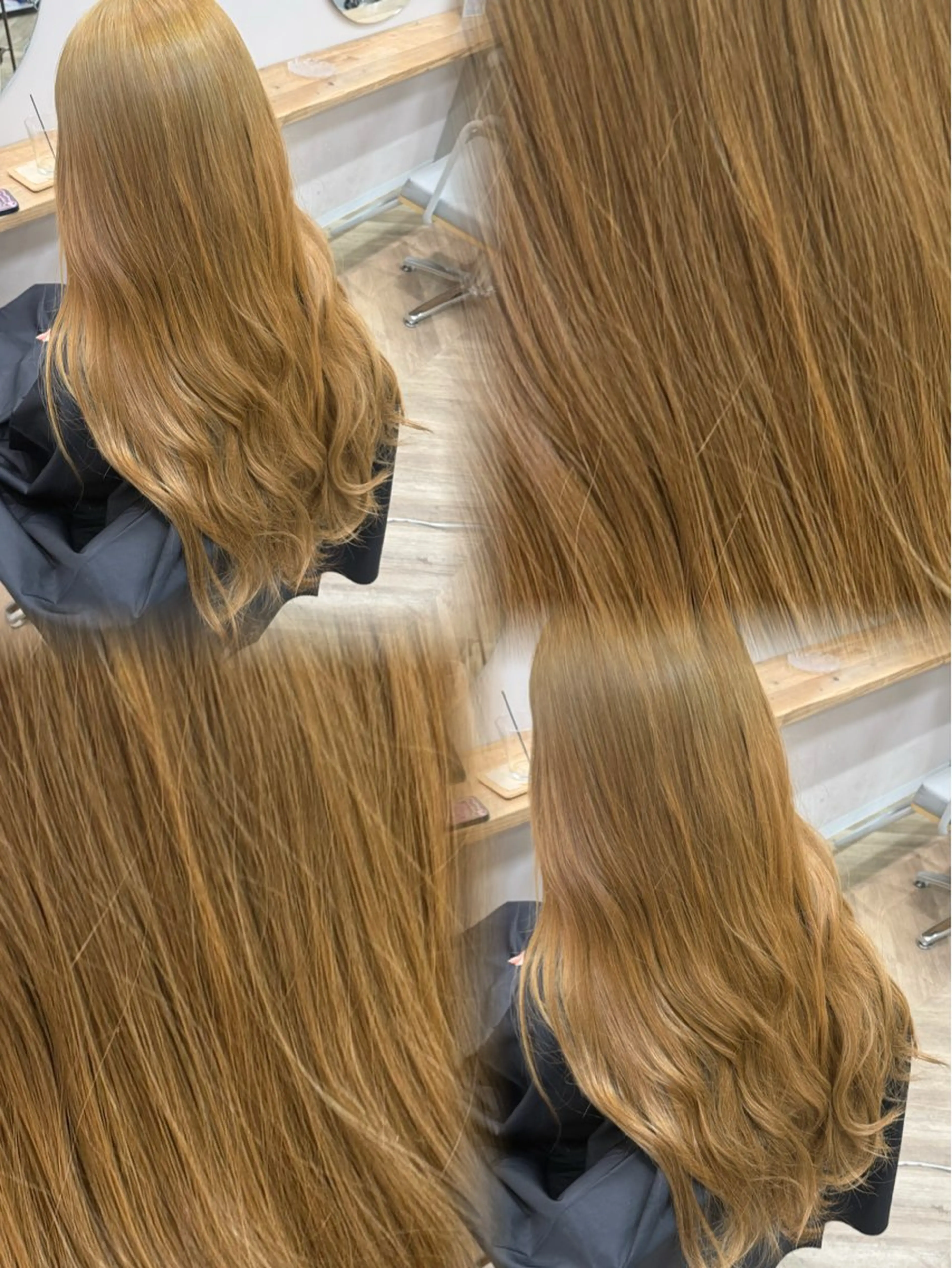 ロング ヘアカラー ブリーチ/髪質改善/ 岡山駅/のりまきのヘアスタイル