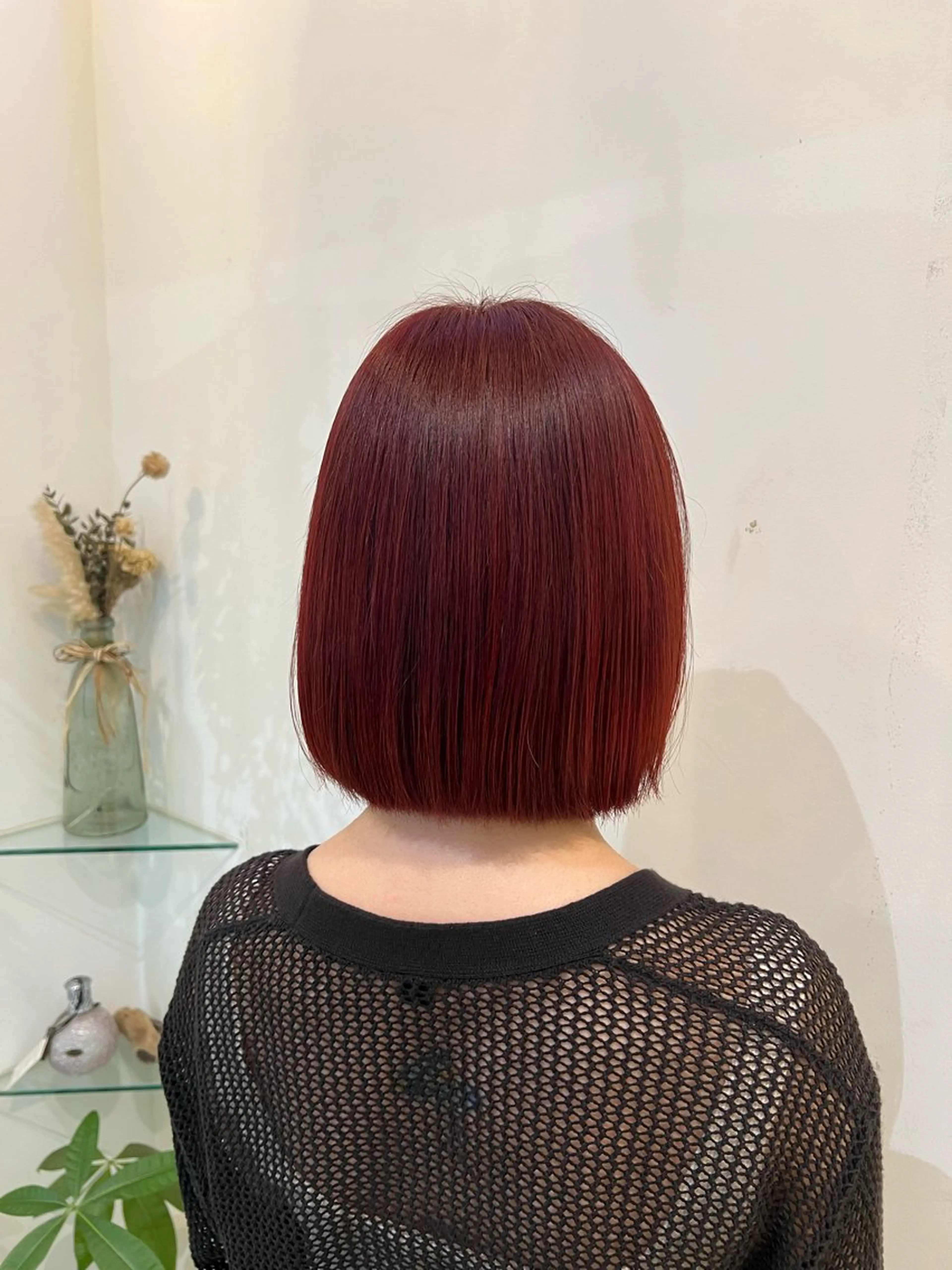 カラー ダブルカラー レッドカラー ヘアカラー ブリーチしない暖色 カラー🥀杉 優菜のヘアスタイル