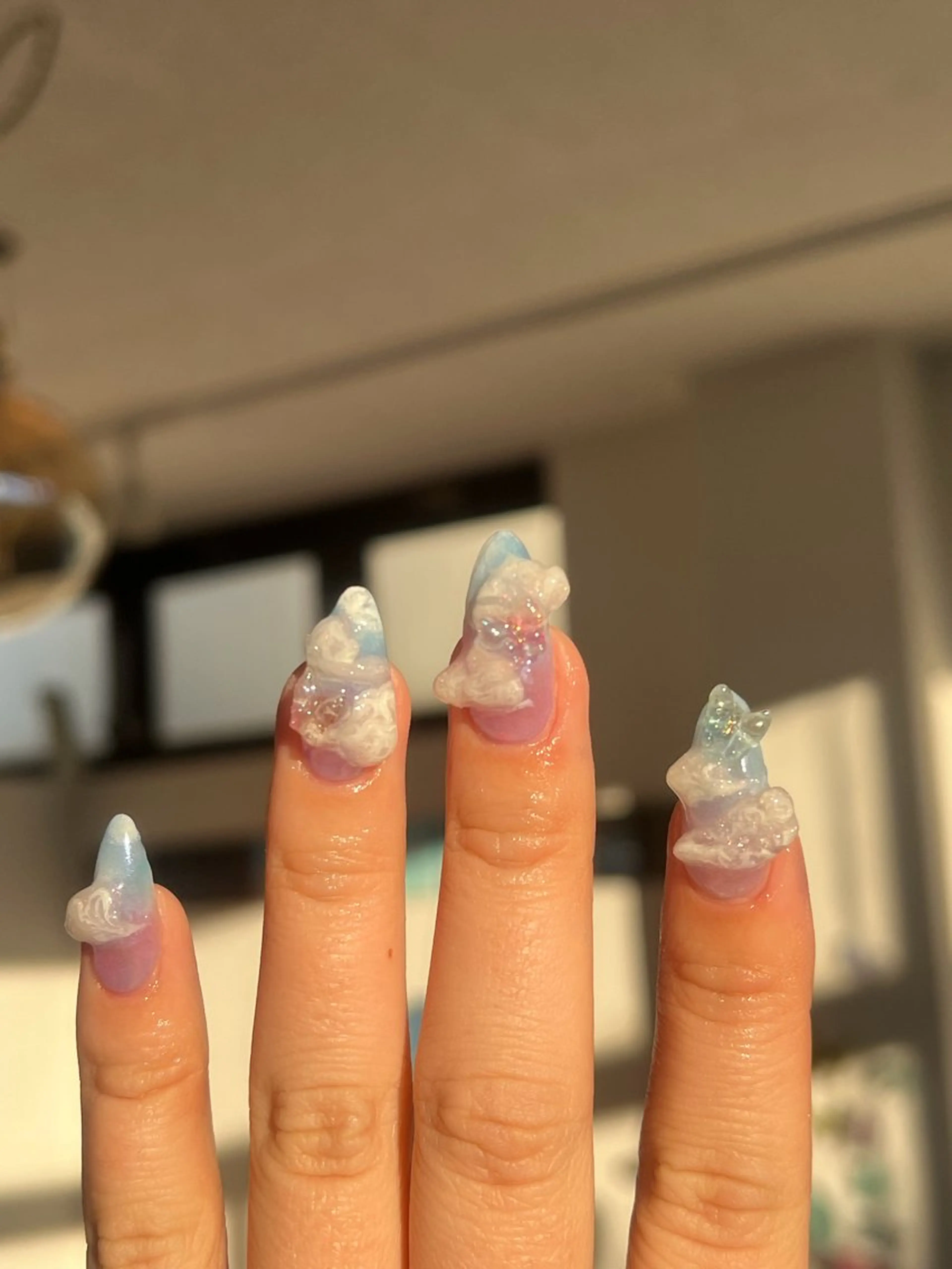 ネイル クリアネイル ハンドネイル フットネイル butter flowerのネイルデザイン