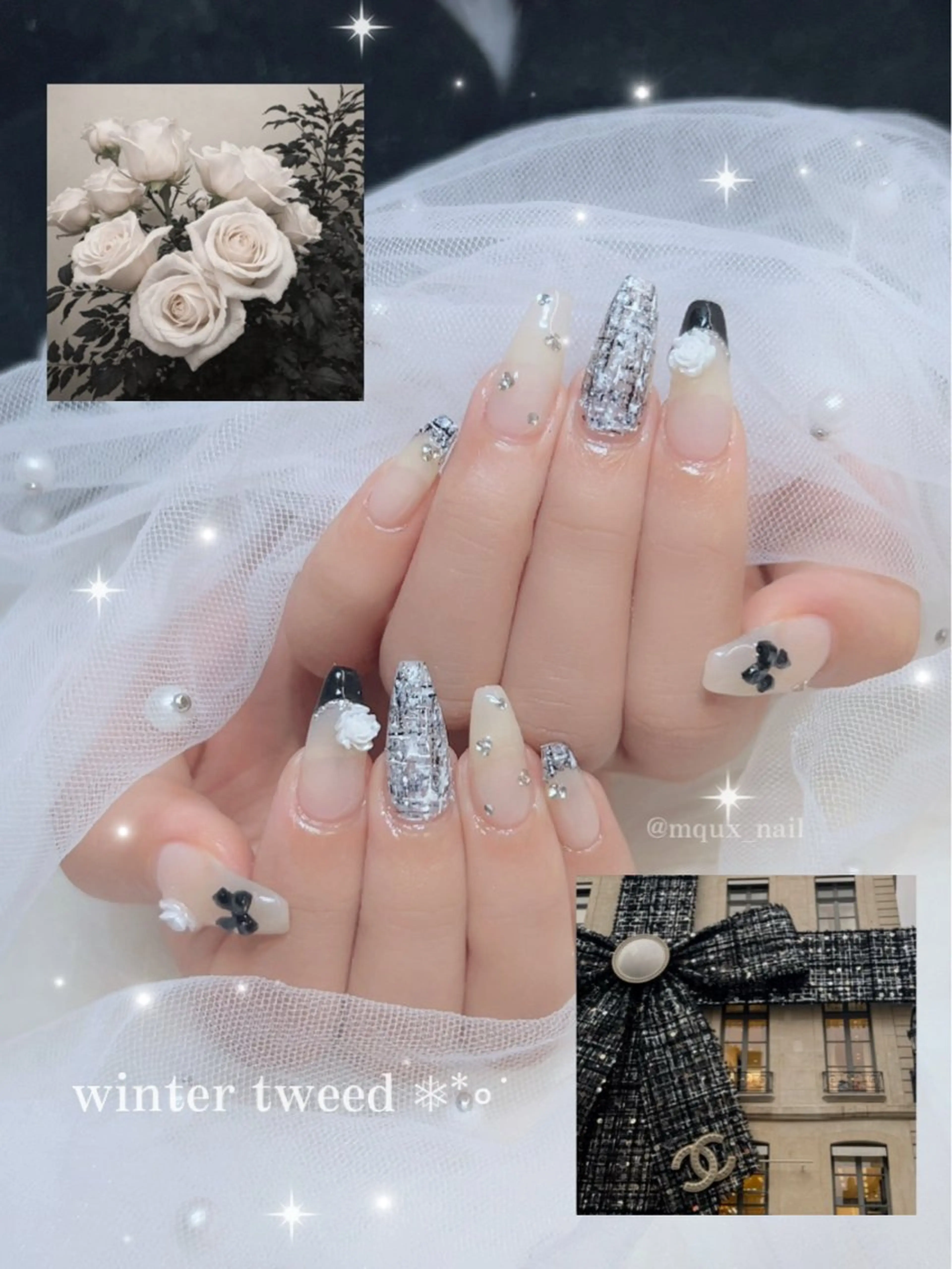 ネイル ツイードネイル ハンドネイル ワンホン♡Maple ♡Miyuuのネイルデザイン