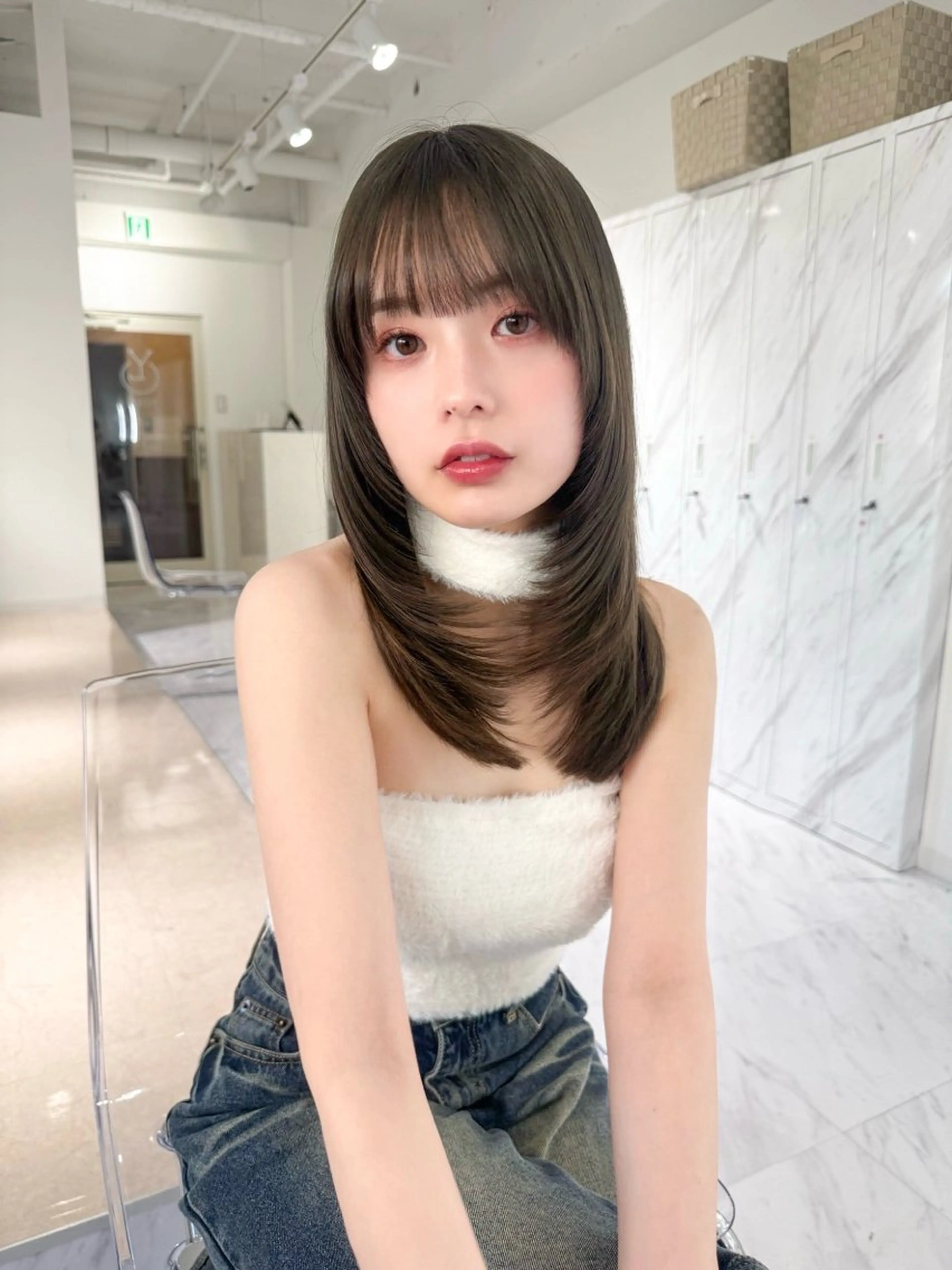 セミロング レイヤーカット🫧 🎀Tomoka🎀のヘアスタイル