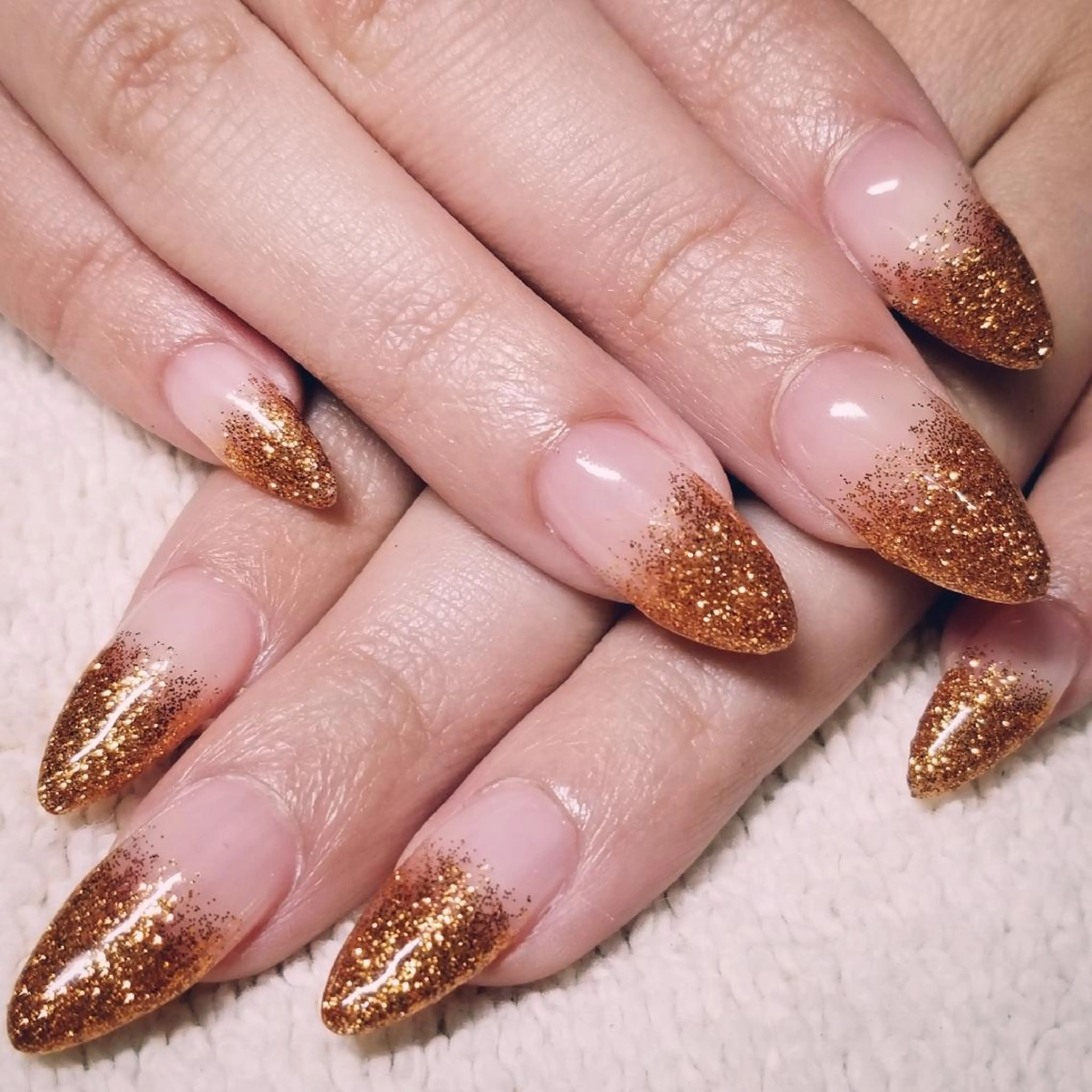 ネイル グラデーション ラメ(グリッター) ハンドネイル よしだ ひろきのネイルデザイン