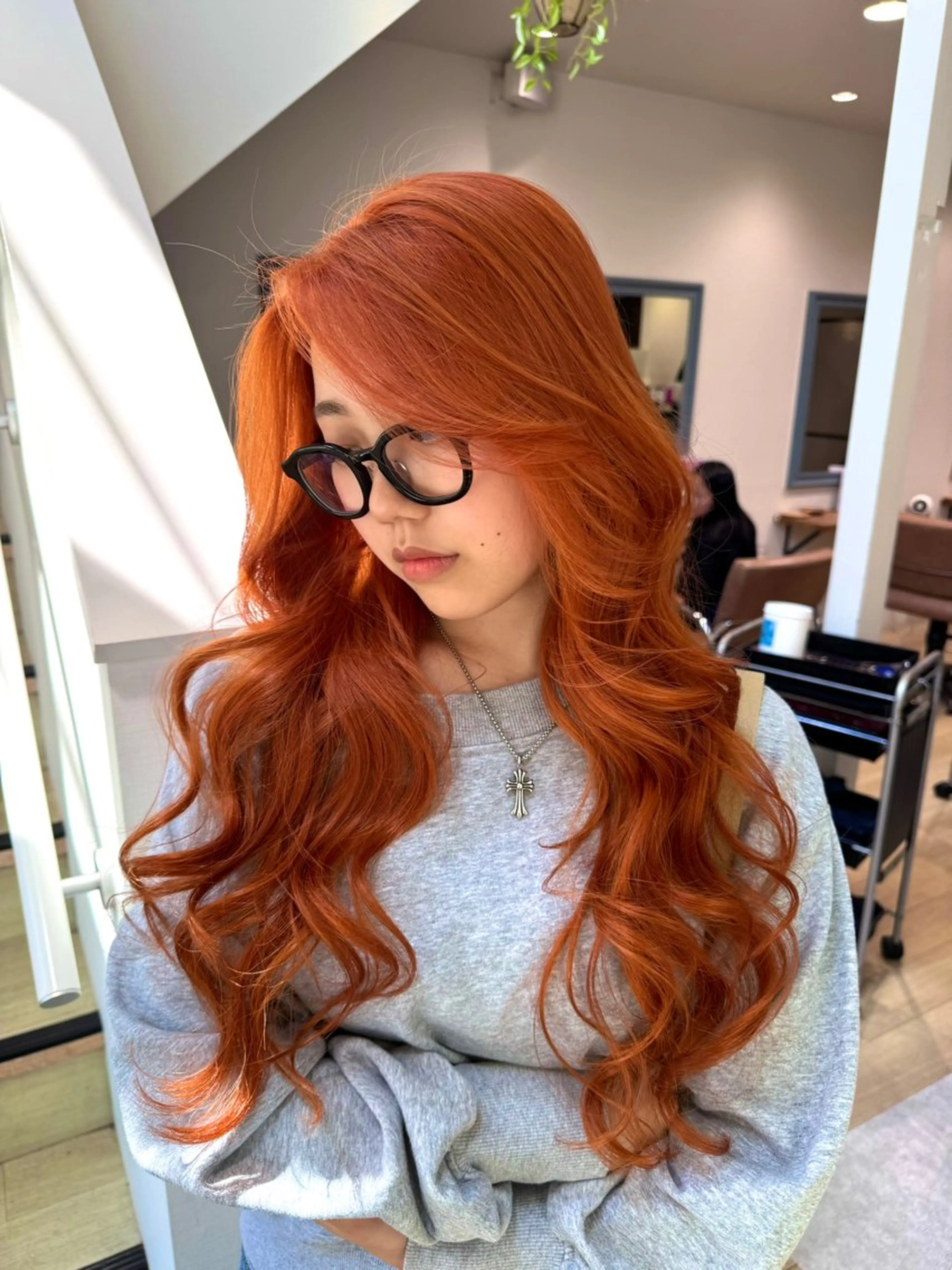 ロング カラー ダブルカラー 福井 珠乃のヘアスタイル