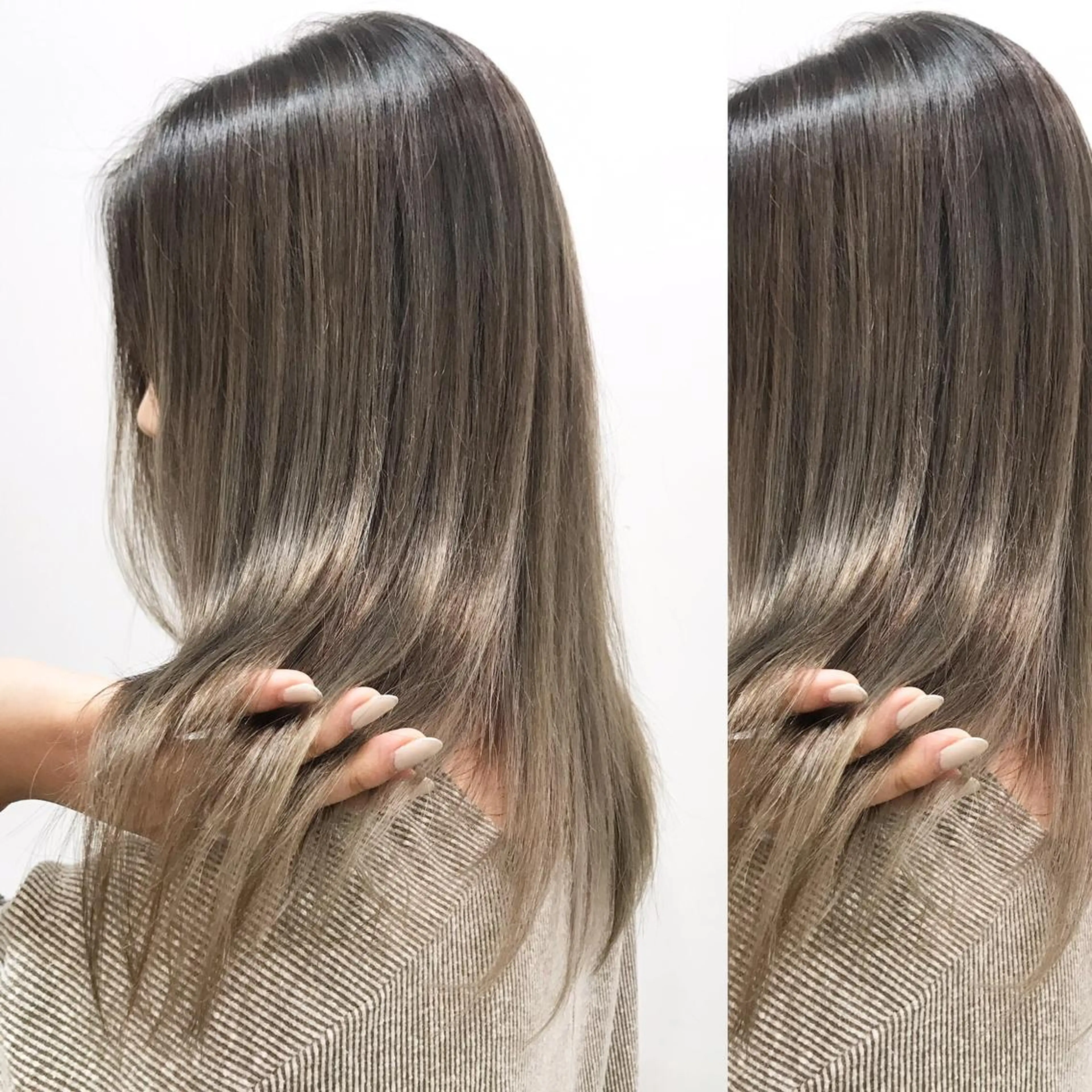 セミロング カラー ヘアアレンジ ヘアカラー トリートメント 縮毛矯正 髪質改善寺坂雄飛💐のヘアスタイル